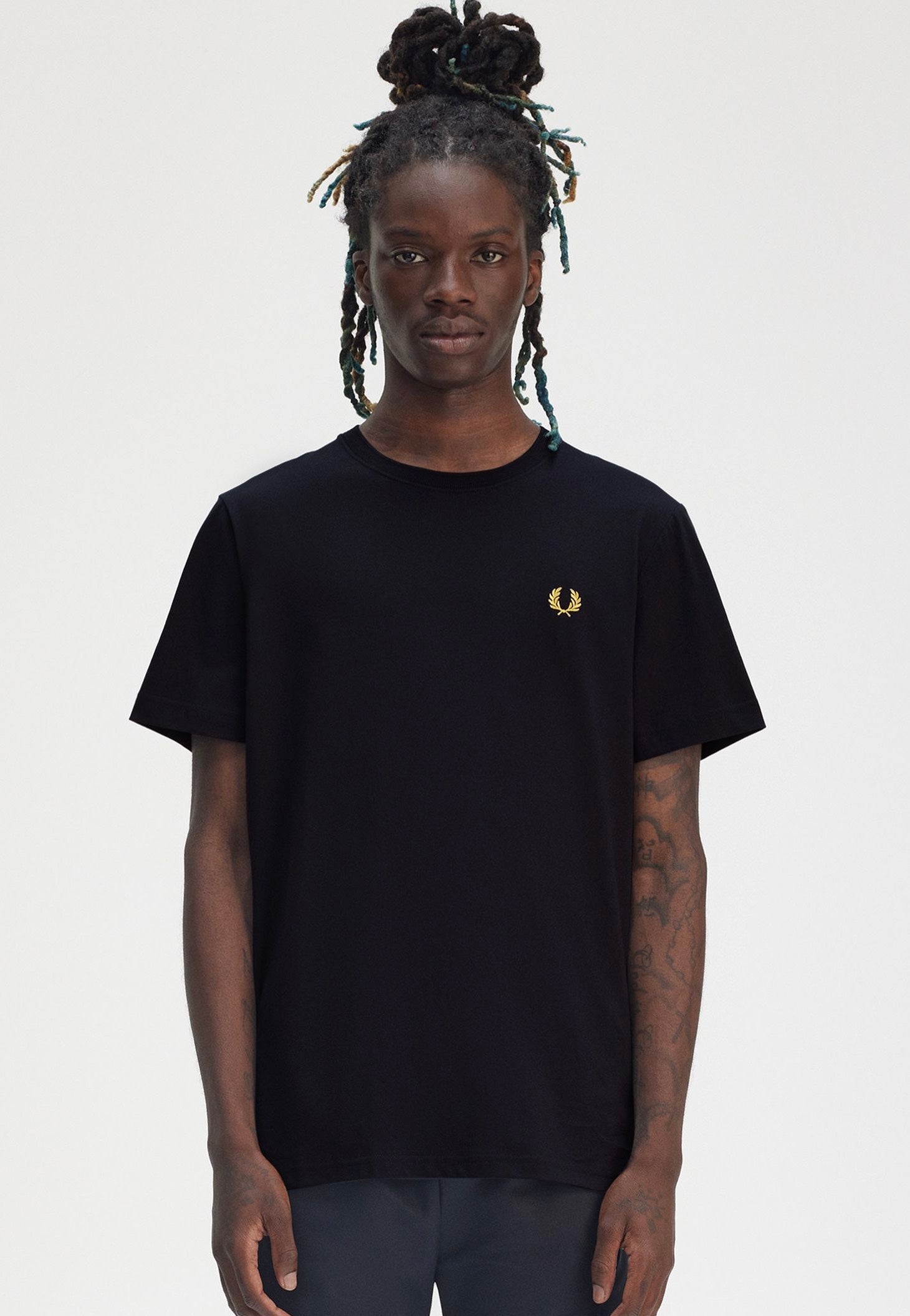 Fred Perry - Crew Neck Navy/Honeycomb - T-Shirt | Men-Image