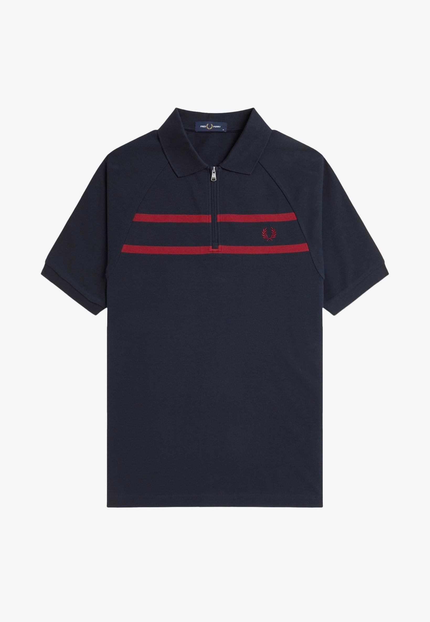 Fred Perry - Pique Zip Neck Navy - Polo | Men-Image