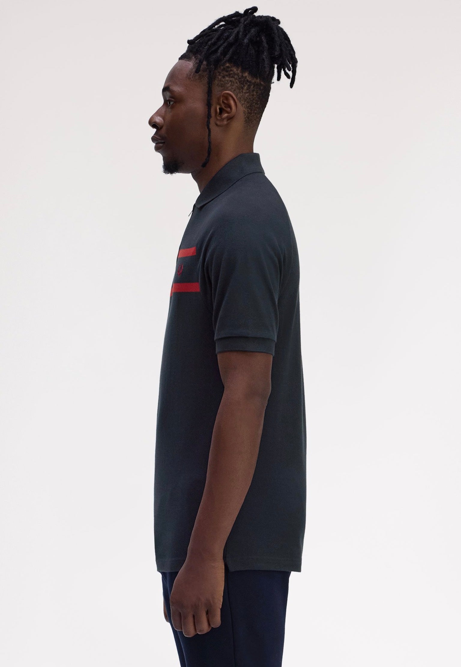 Fred Perry - Pique Zip Neck Navy - Polo | Men-Image