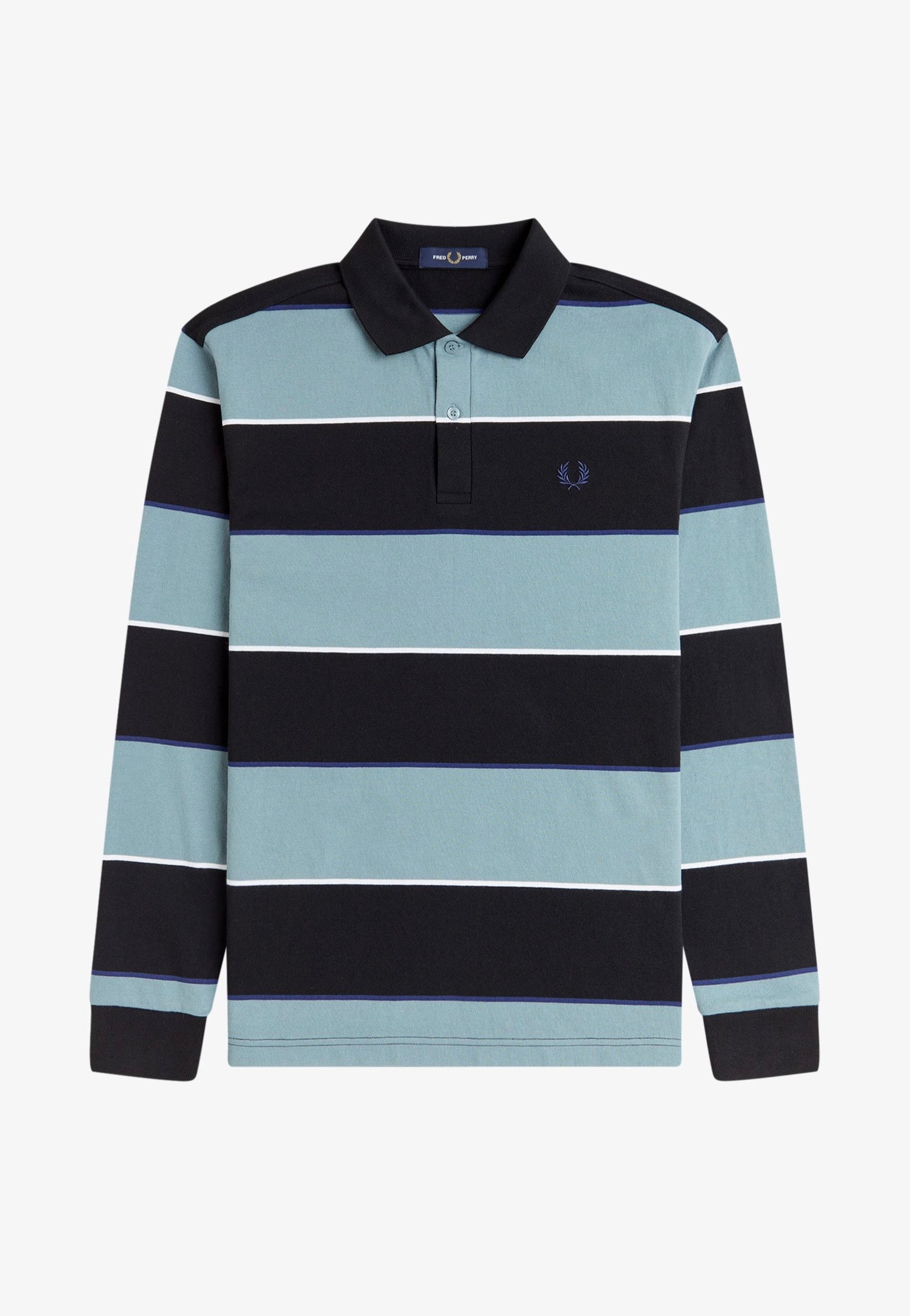 Fred Perry - Heavyweight Jersey Striped Black - Longsleeve | Men-Image