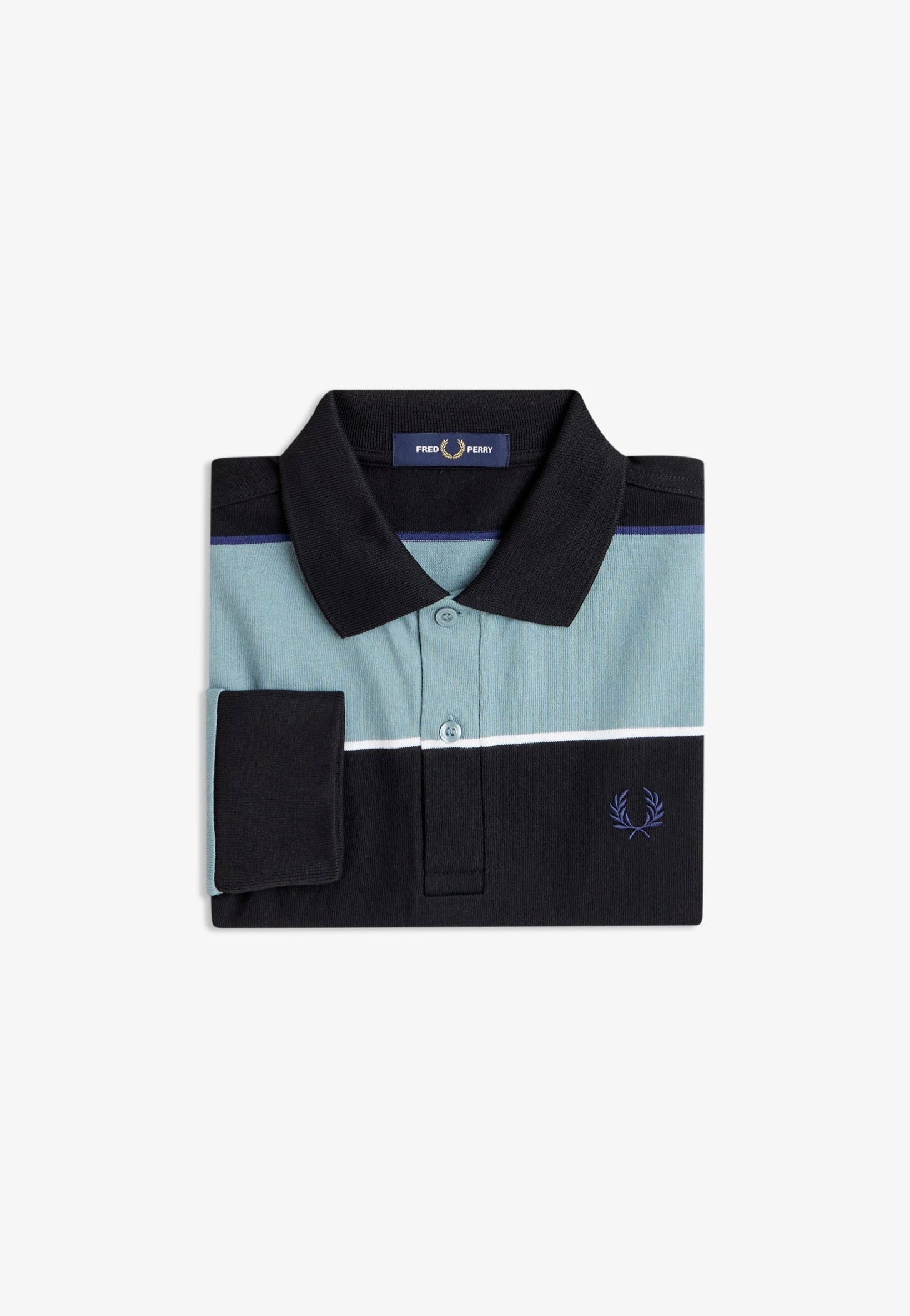 Fred Perry - Heavyweight Jersey Striped Black - Longsleeve | Men-Image