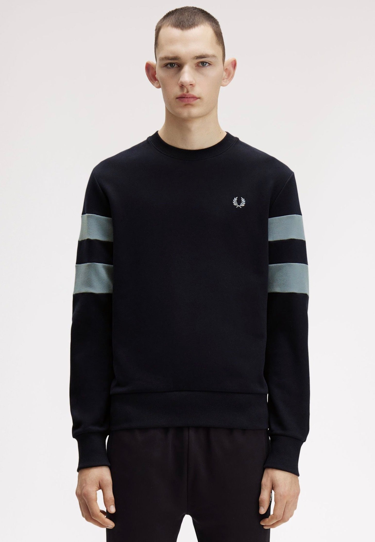 Fred Perry - Peached Tipped Sleeve Navy - Sweater | Men-Image