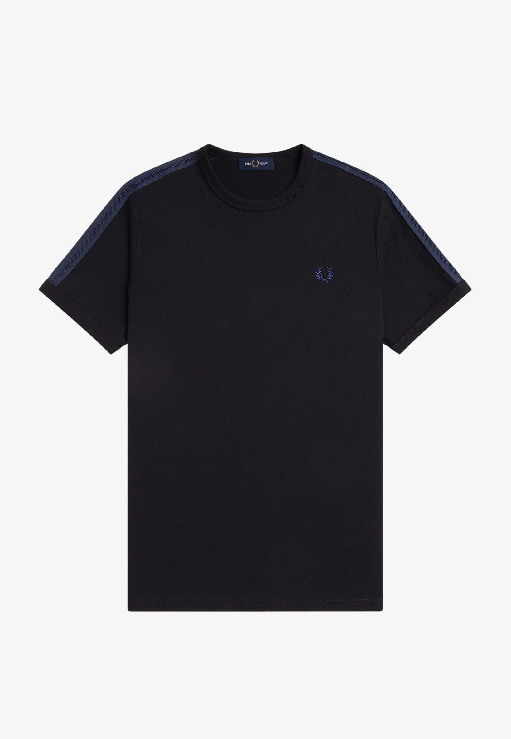Fred Perry - Mesh Taped Ringer Black - T-Shirt | Men-Image