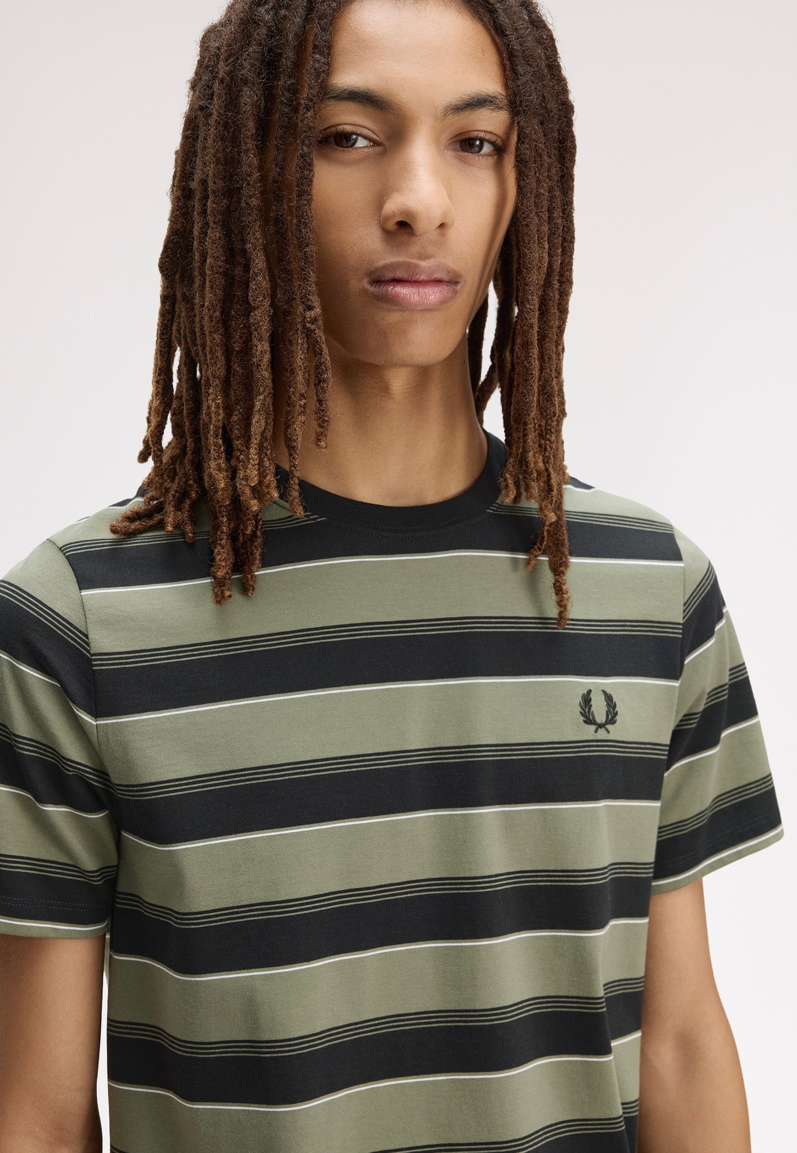 Fred Perry - Fine Stripe Black - T-Shirt | Men-Image
