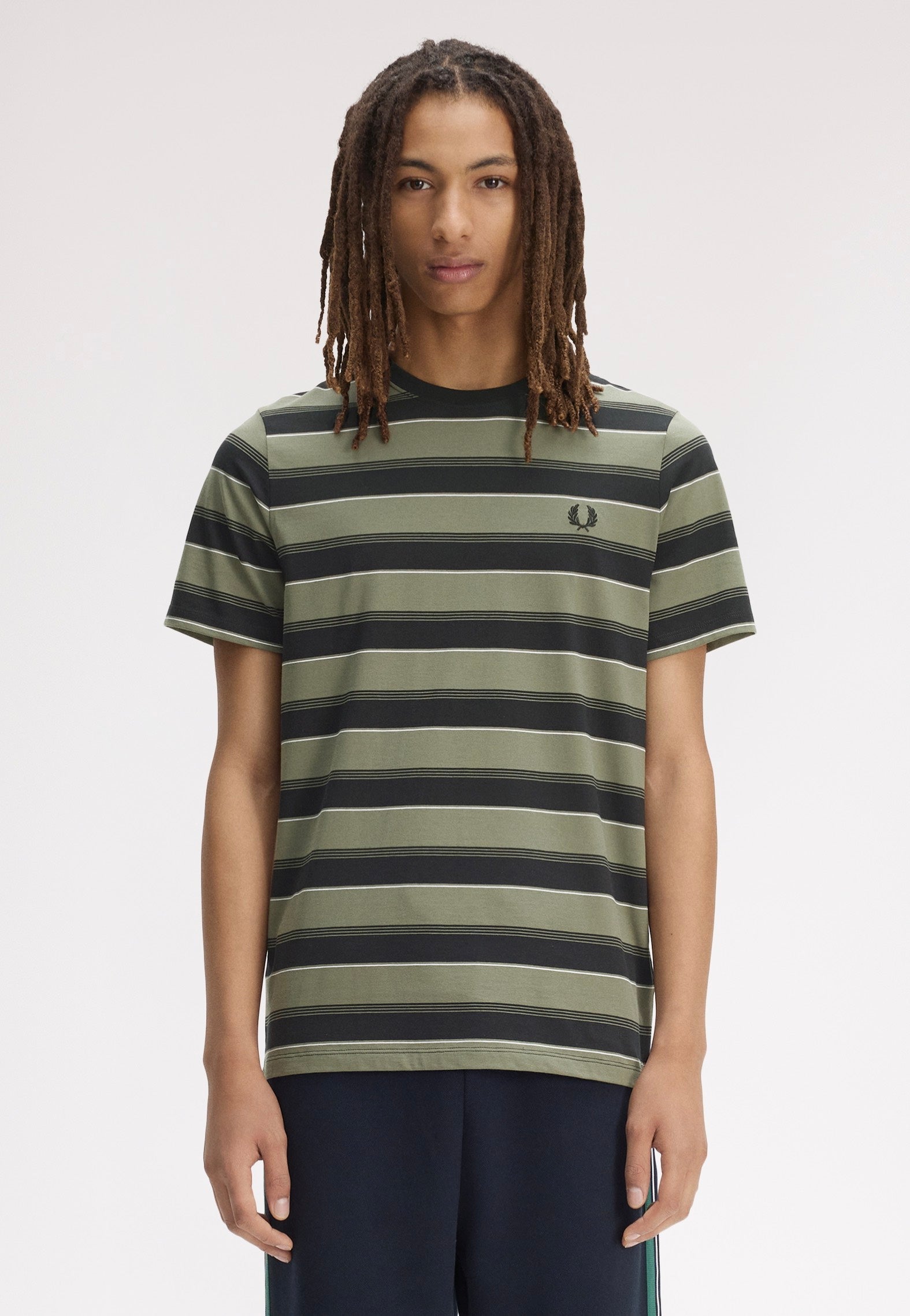 Fred Perry - Fine Stripe Black - T-Shirt | Men-Image
