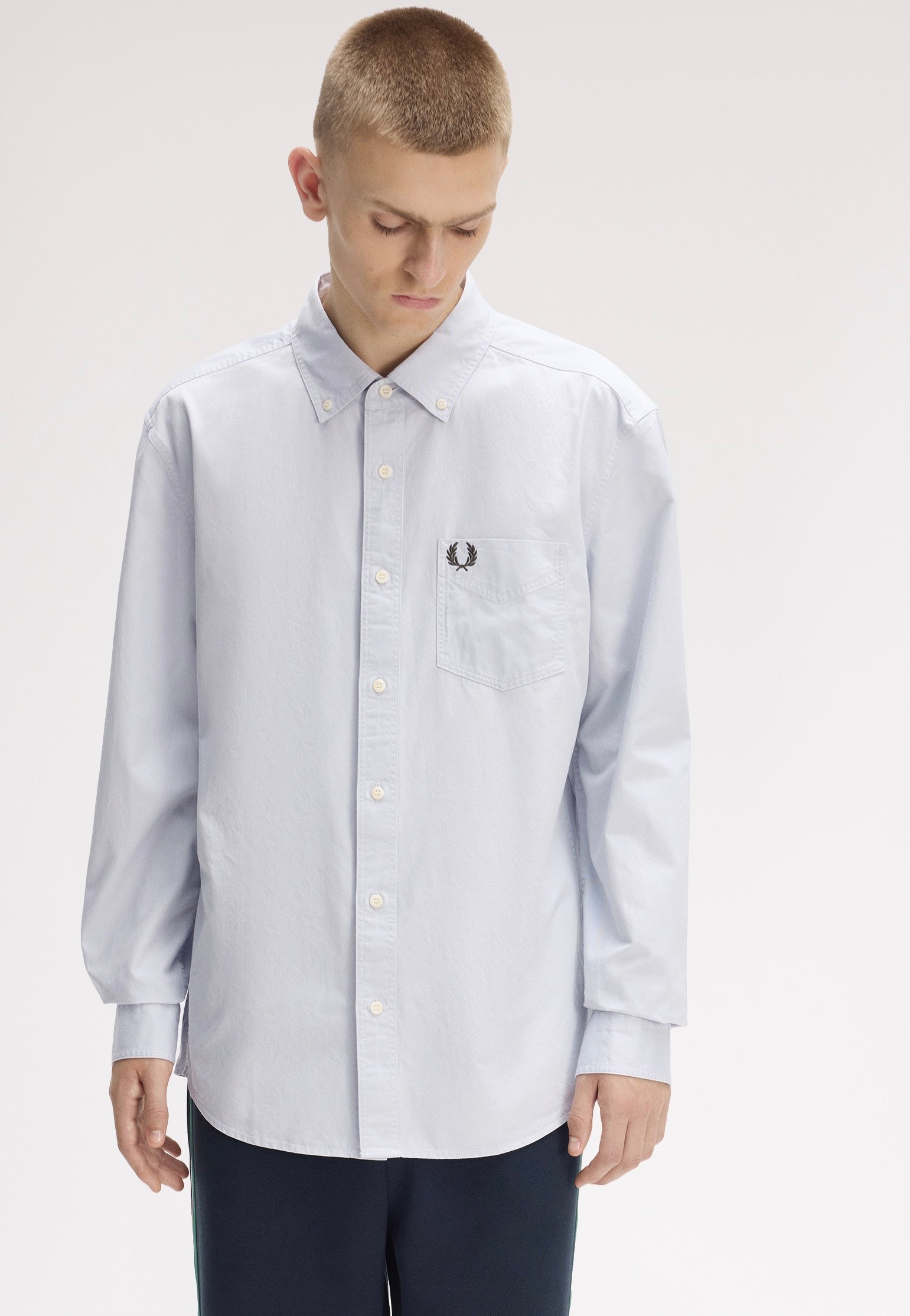 Fred Perry - Relaxed Washed Twill Dusky Blue - Shirt | Men-Image