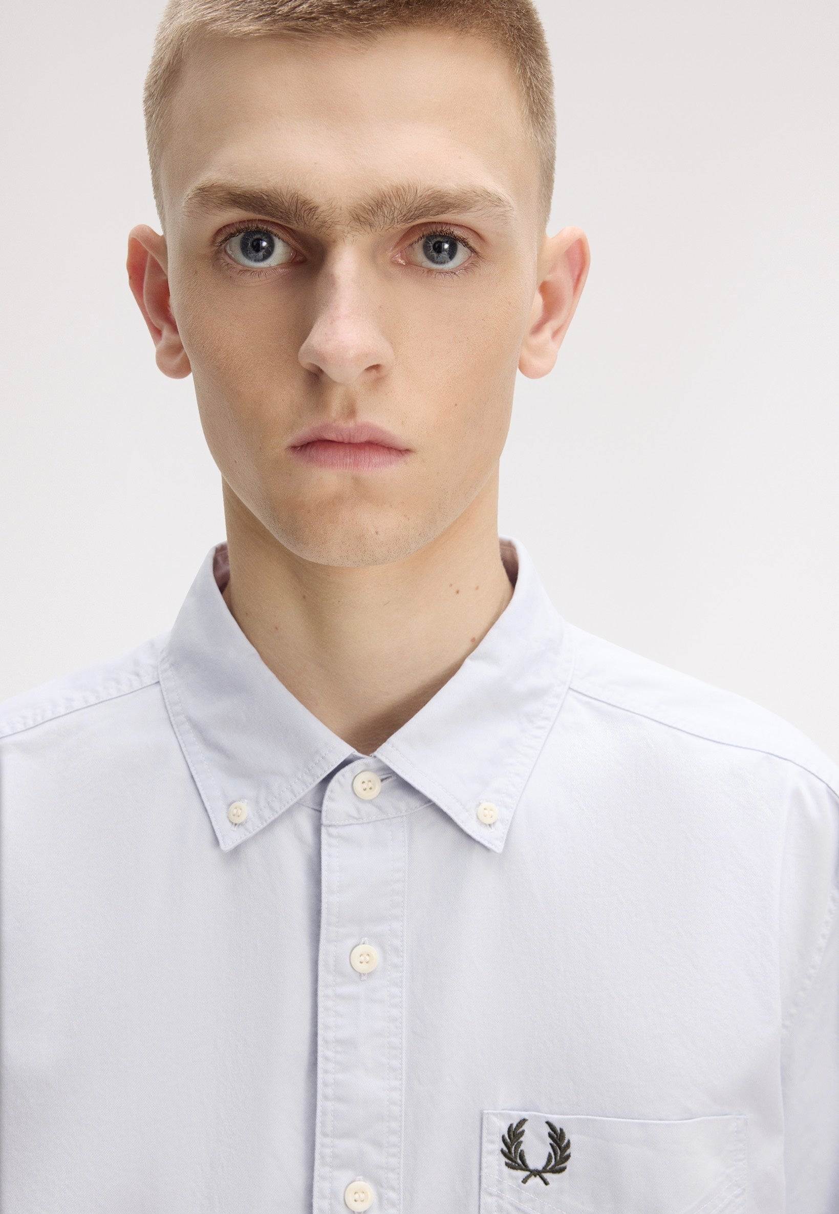 Fred Perry - Relaxed Washed Twill Dusky Blue - Shirt | Men-Image