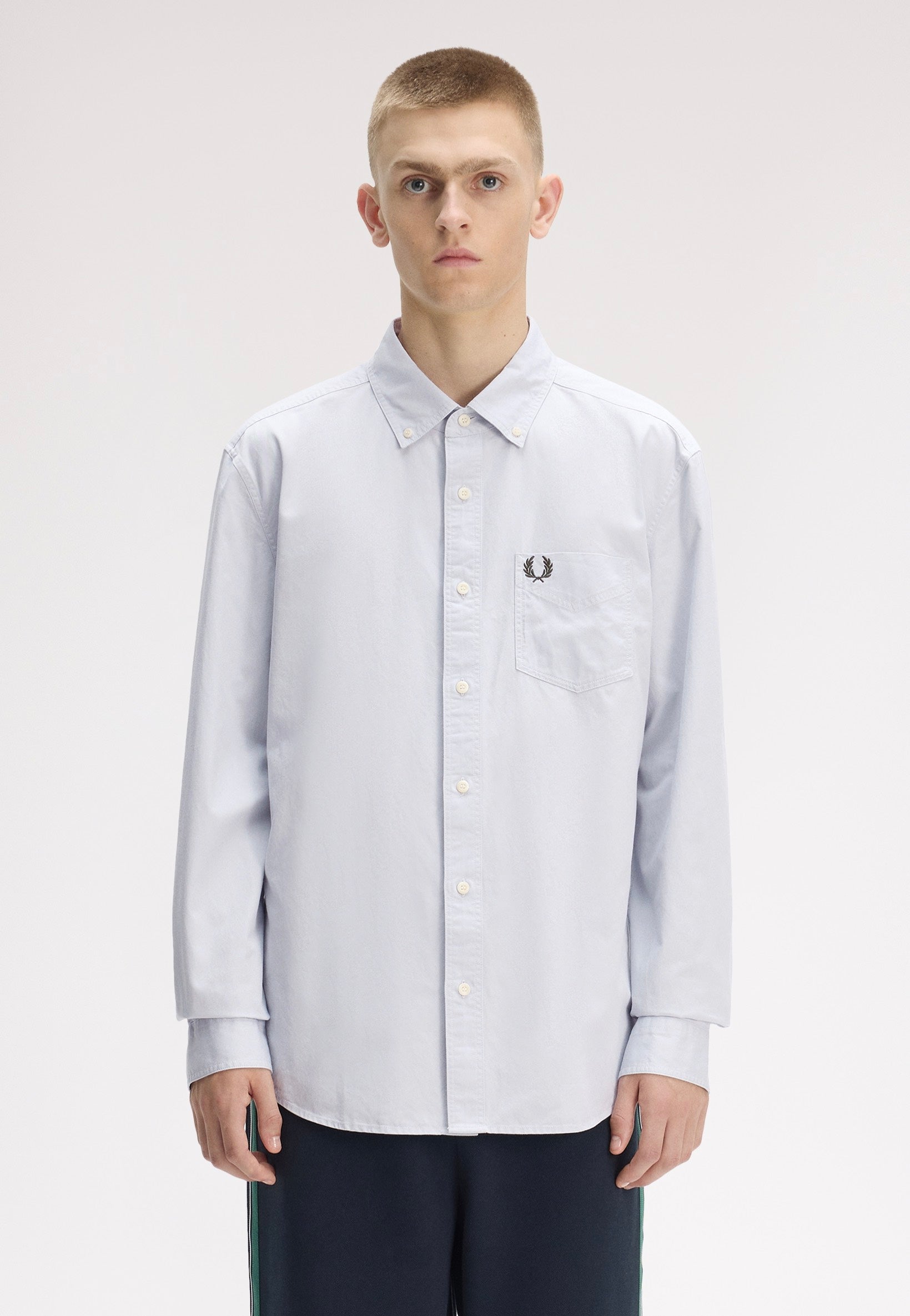 Fred Perry - Relaxed Washed Twill Dusky Blue - Shirt | Men-Image