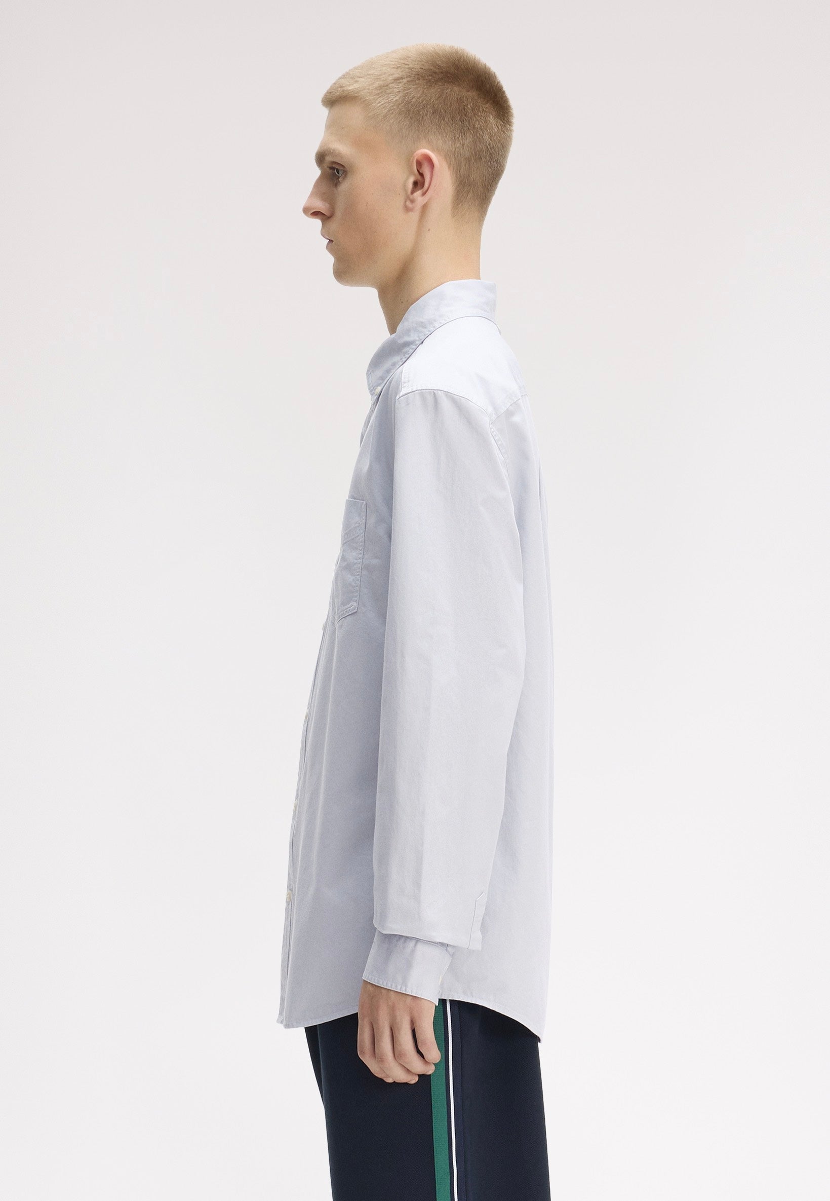 Fred Perry - Relaxed Washed Twill Dusky Blue - Shirt | Men-Image