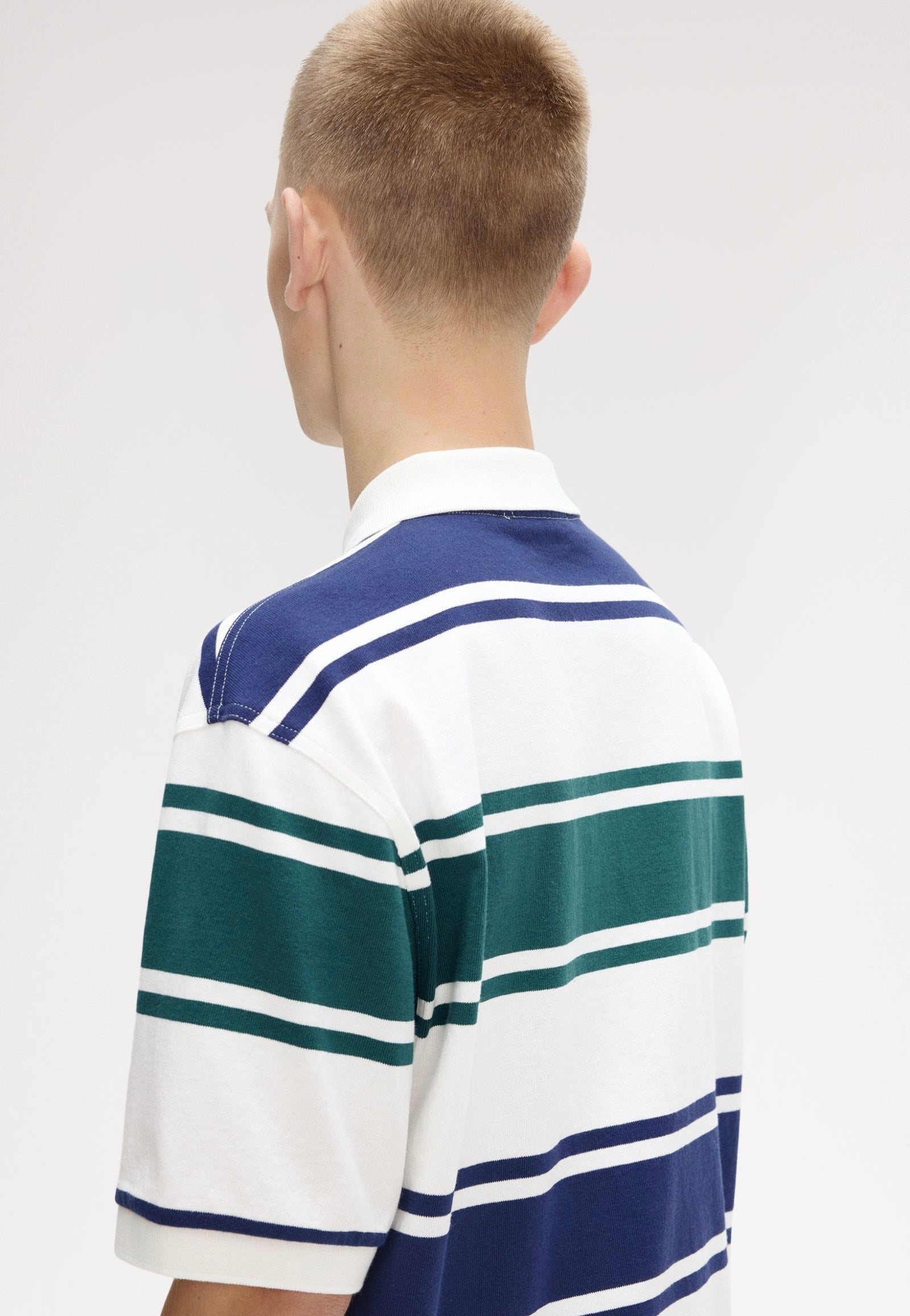 Fred Perry - Relaxed Striped Snow White - Polo | Men-Image