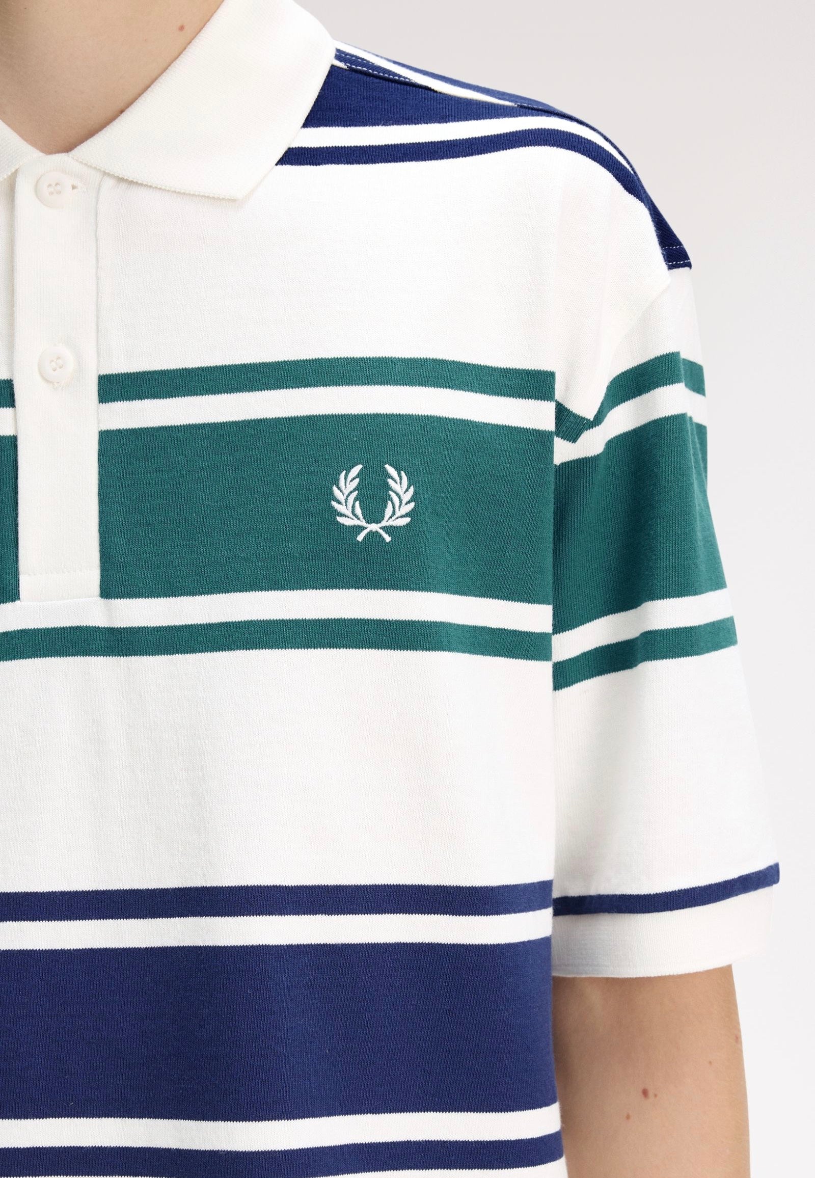Fred Perry - Relaxed Striped Snow White - Polo | Men-Image