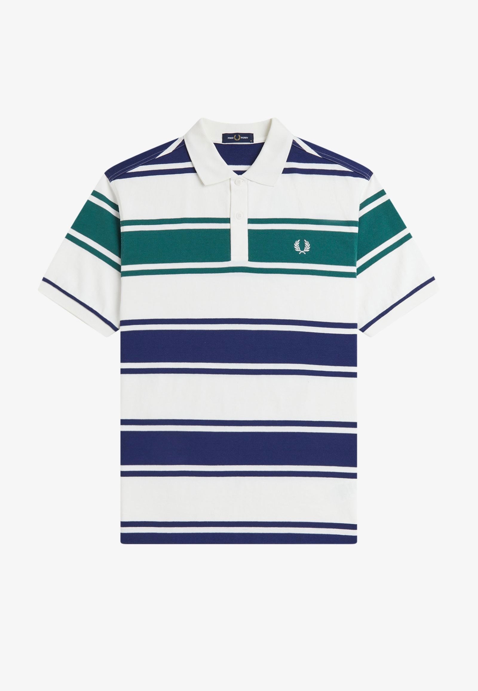Fred Perry - Relaxed Striped Snow White - Polo | Men-Image