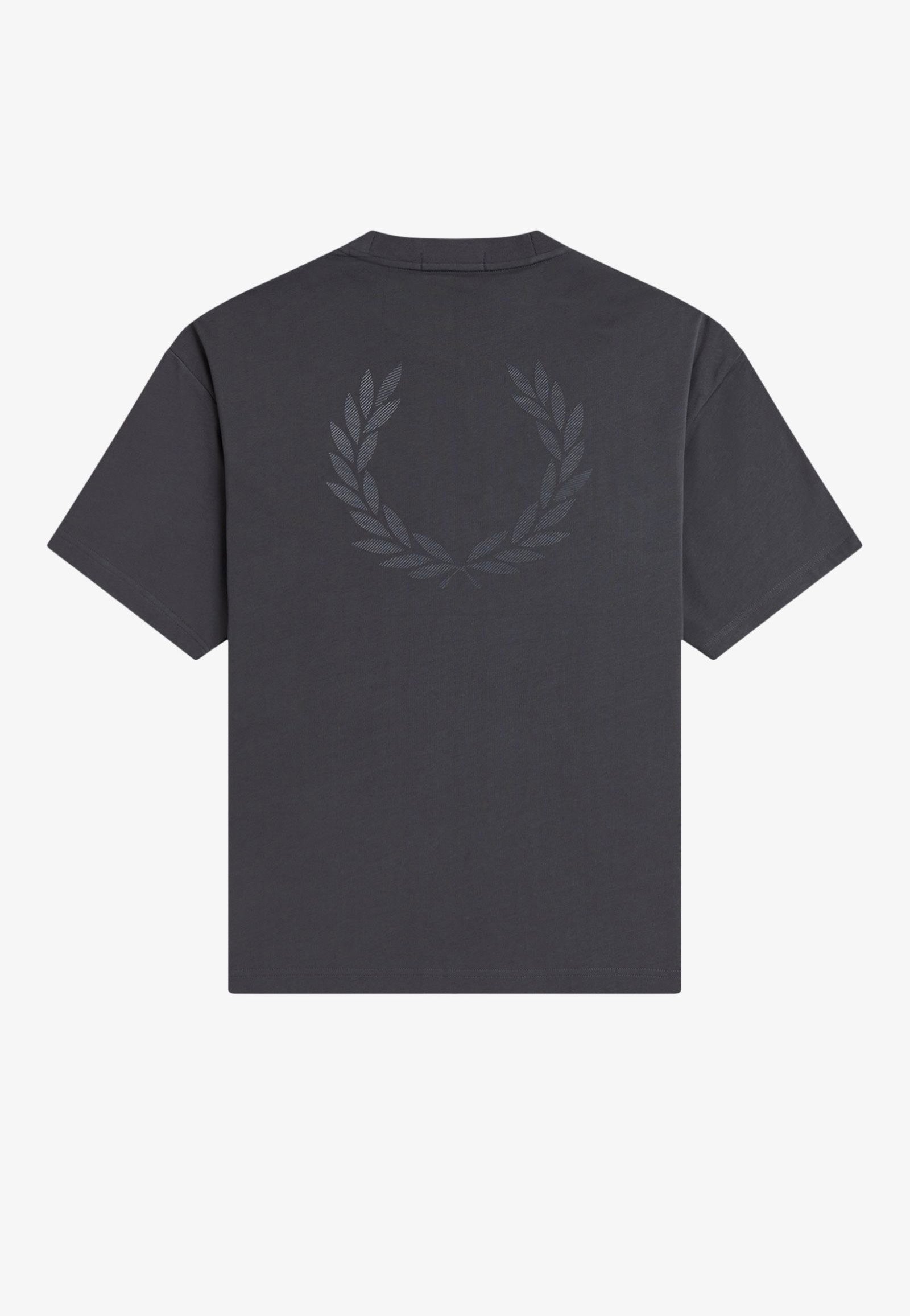 Fred Perry - Back Print Laurel Wreath Anchor Grey - T-Shirt | Men-Image