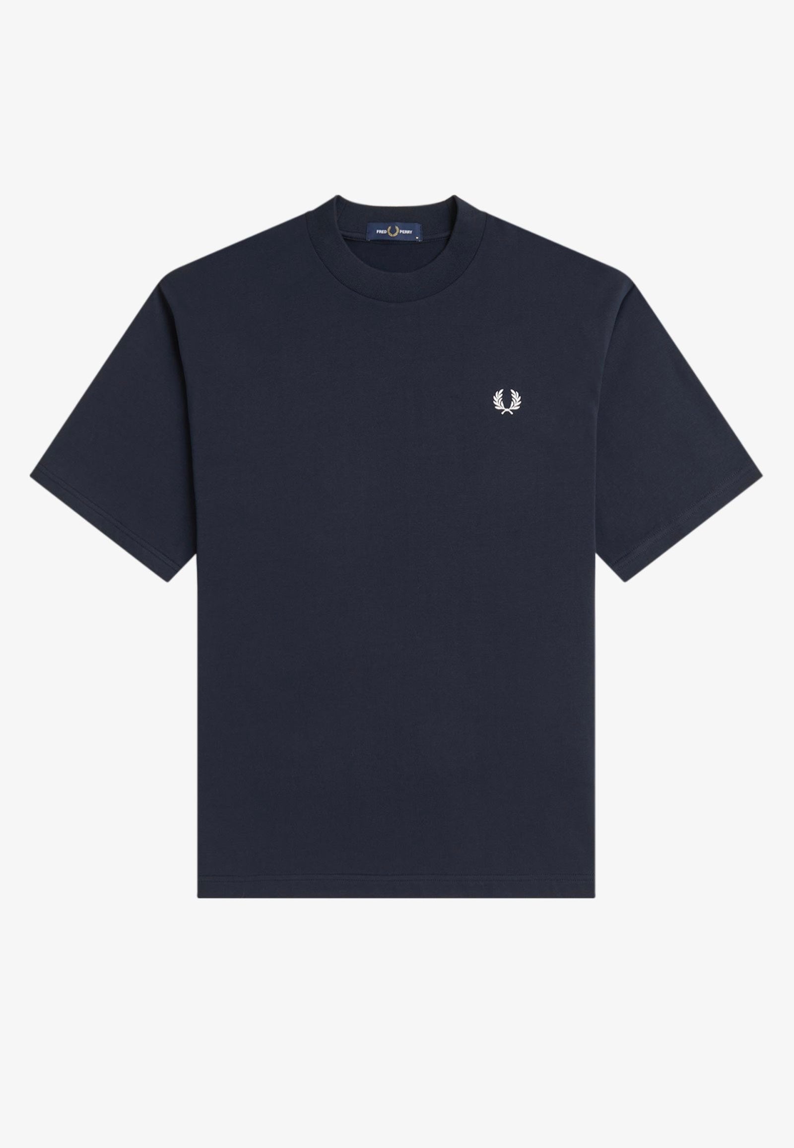 Fred Perry - Back Print Fred Perry Text Navy - T-Shirt | Men-Image