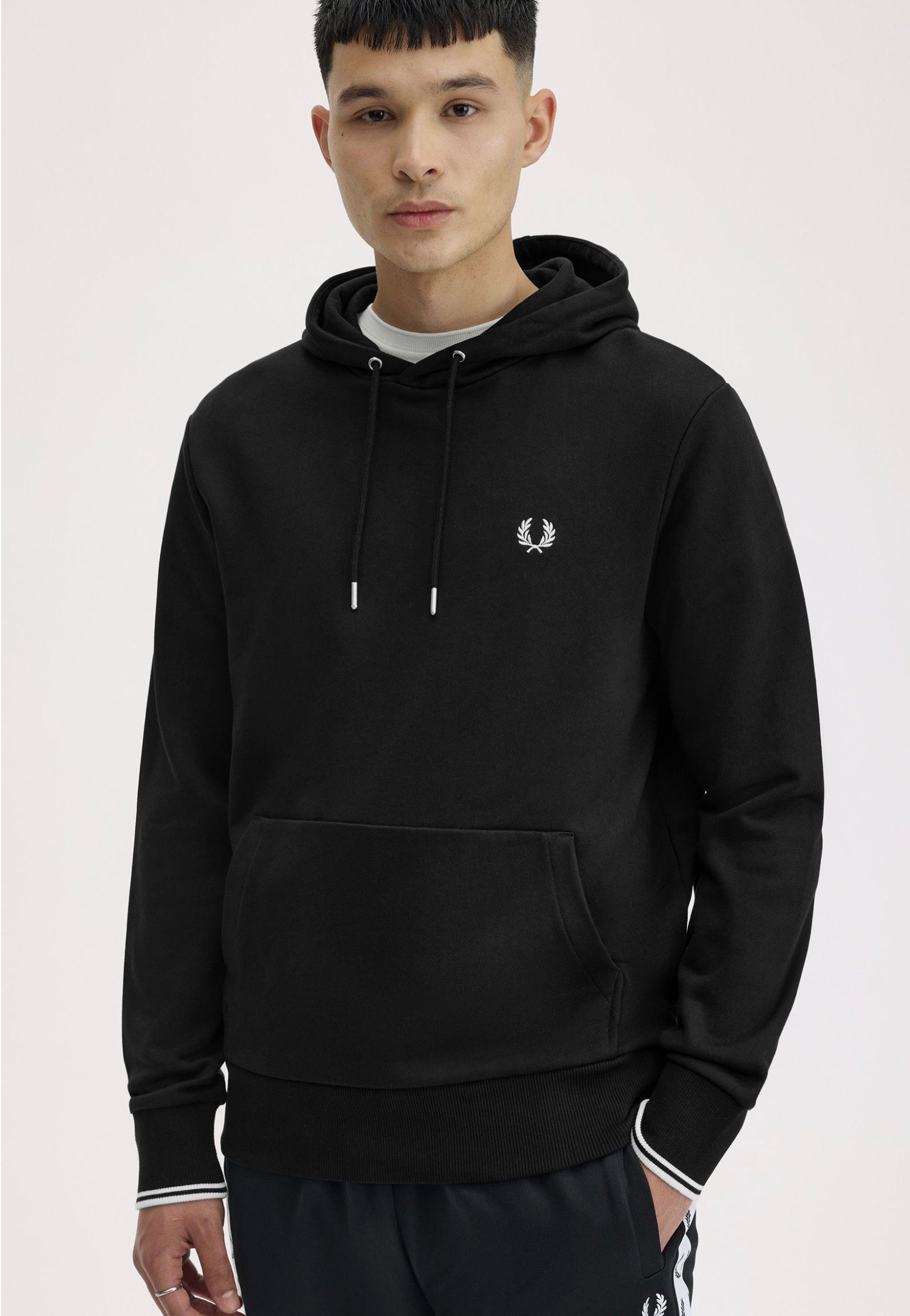 Fred Perry - Tipped Hooded Black - Hoodie | Men-Image