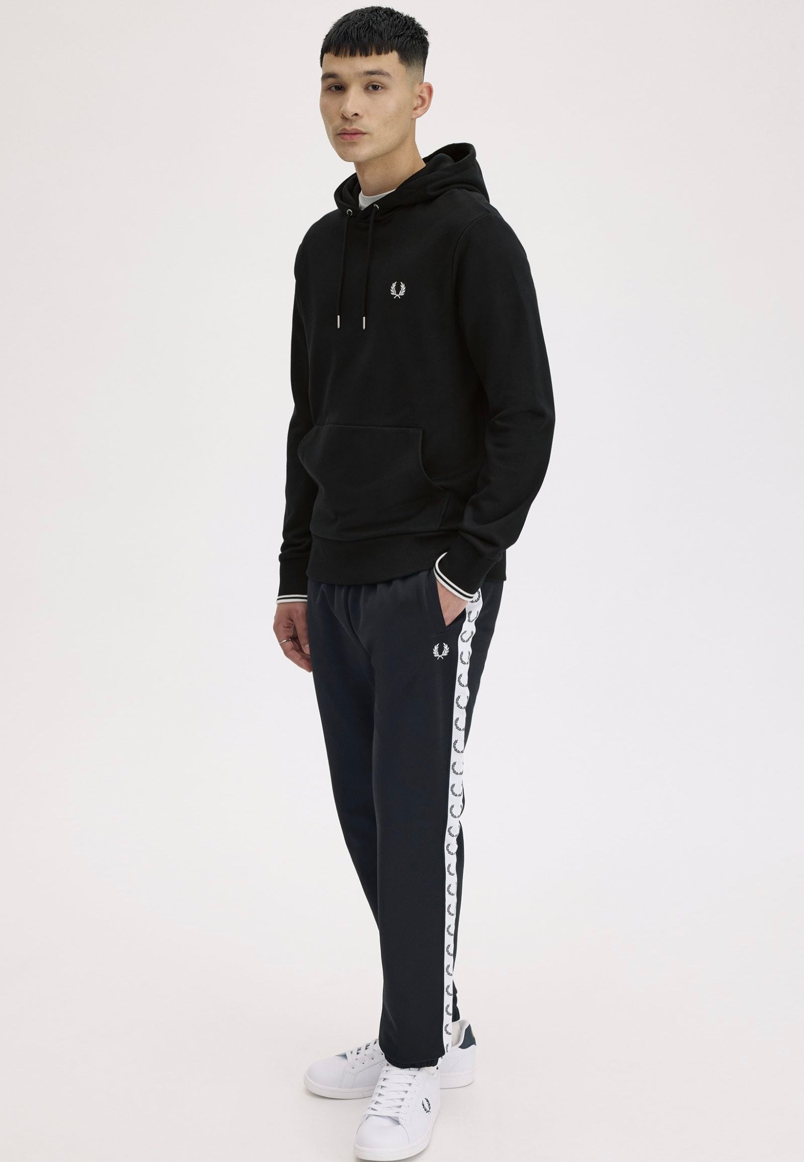 Fred Perry - Tipped Hooded Black - Hoodie | Men-Image