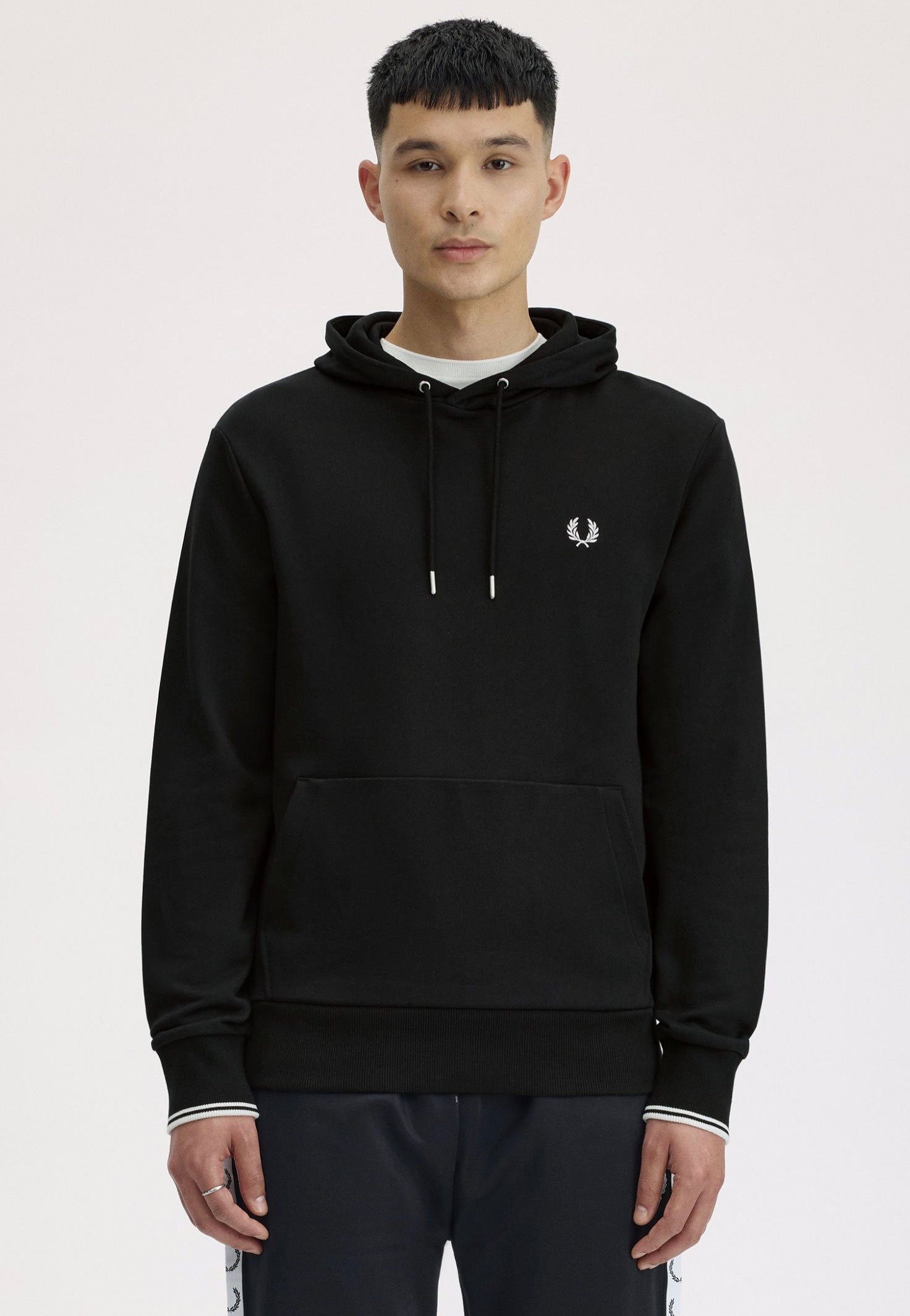 Fred Perry - Tipped Hooded Black - Hoodie | Men-Image