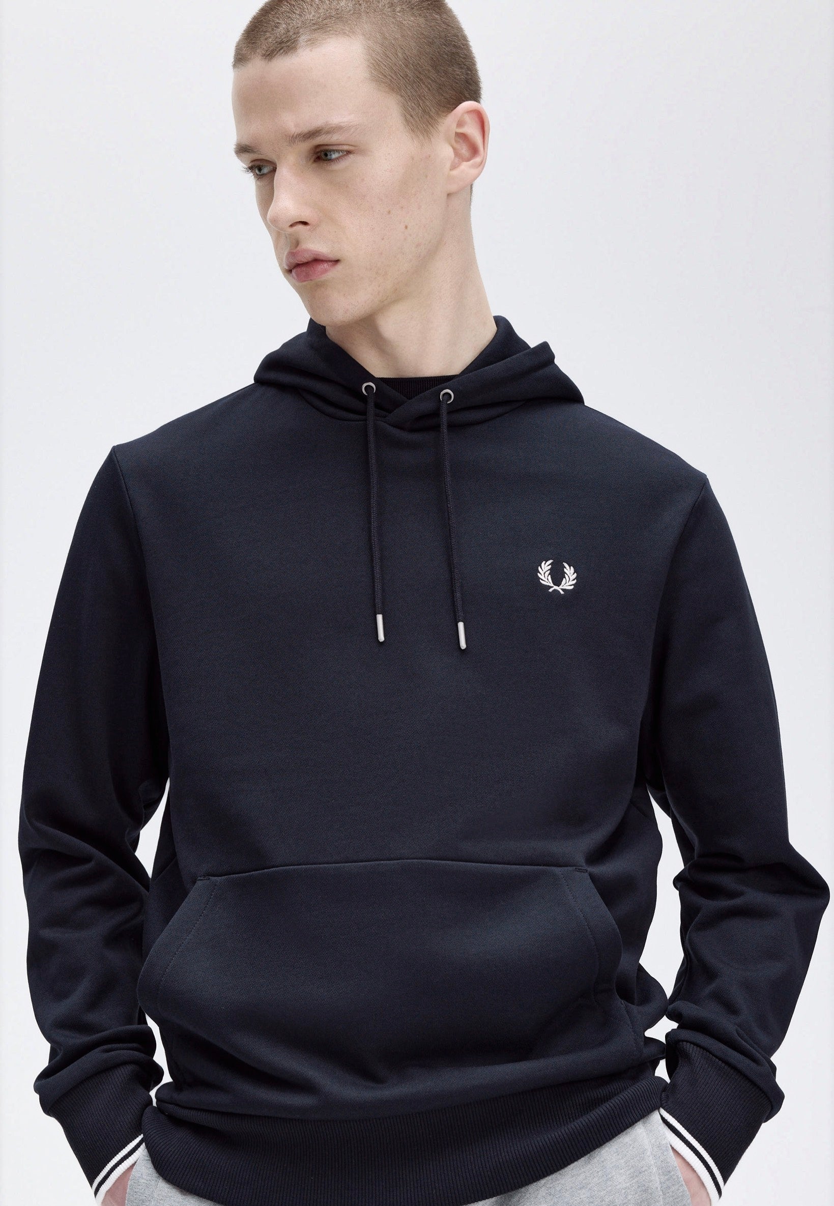 Fred Perry - Tipped Hooded Navy - Hoodie | Men-Image