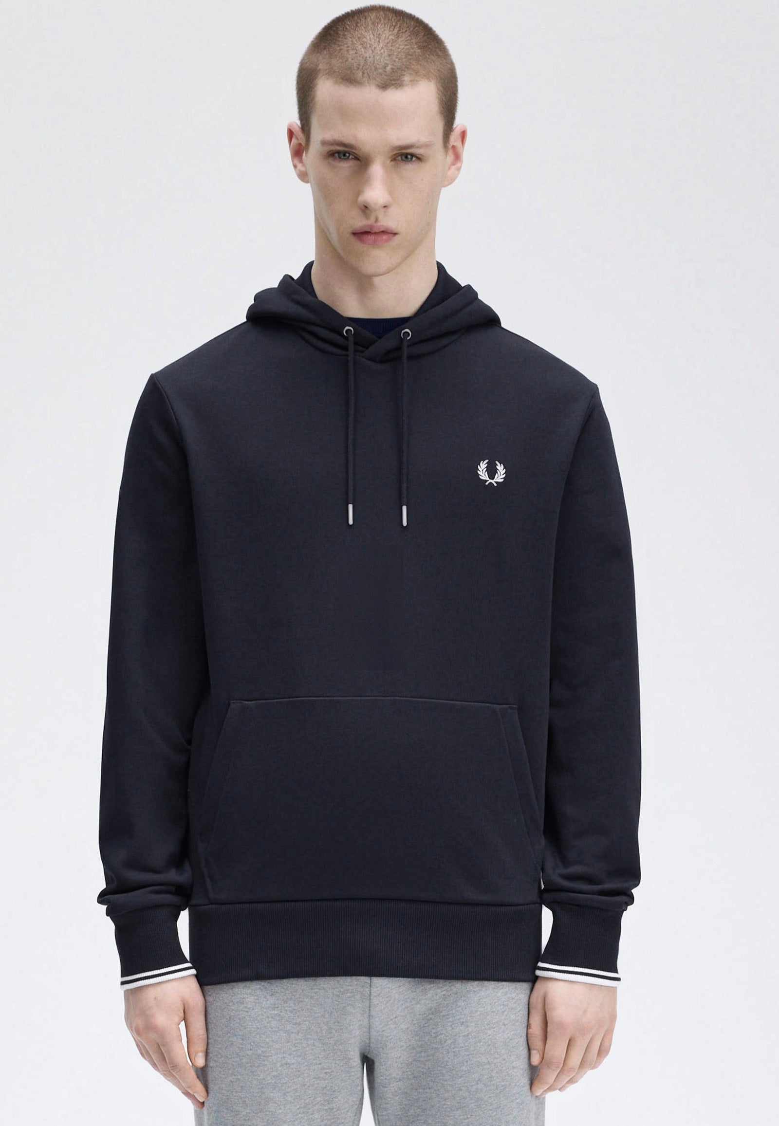 Fred Perry - Tipped Hooded Navy - Hoodie | Men-Image