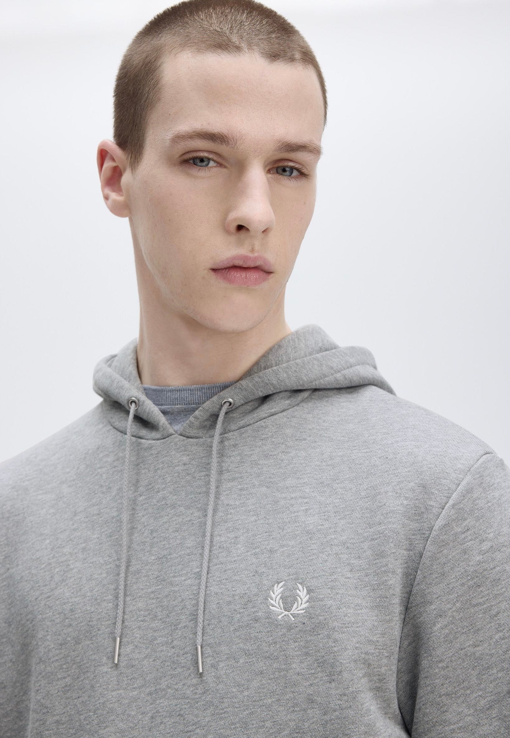 Fred Perry - Tipped Hooded Steel Marl - Hoodie | Men-Image
