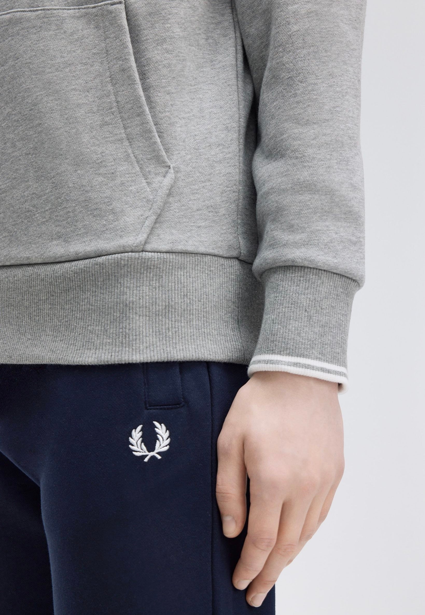 Fred Perry - Tipped Hooded Steel Marl - Hoodie | Men-Image