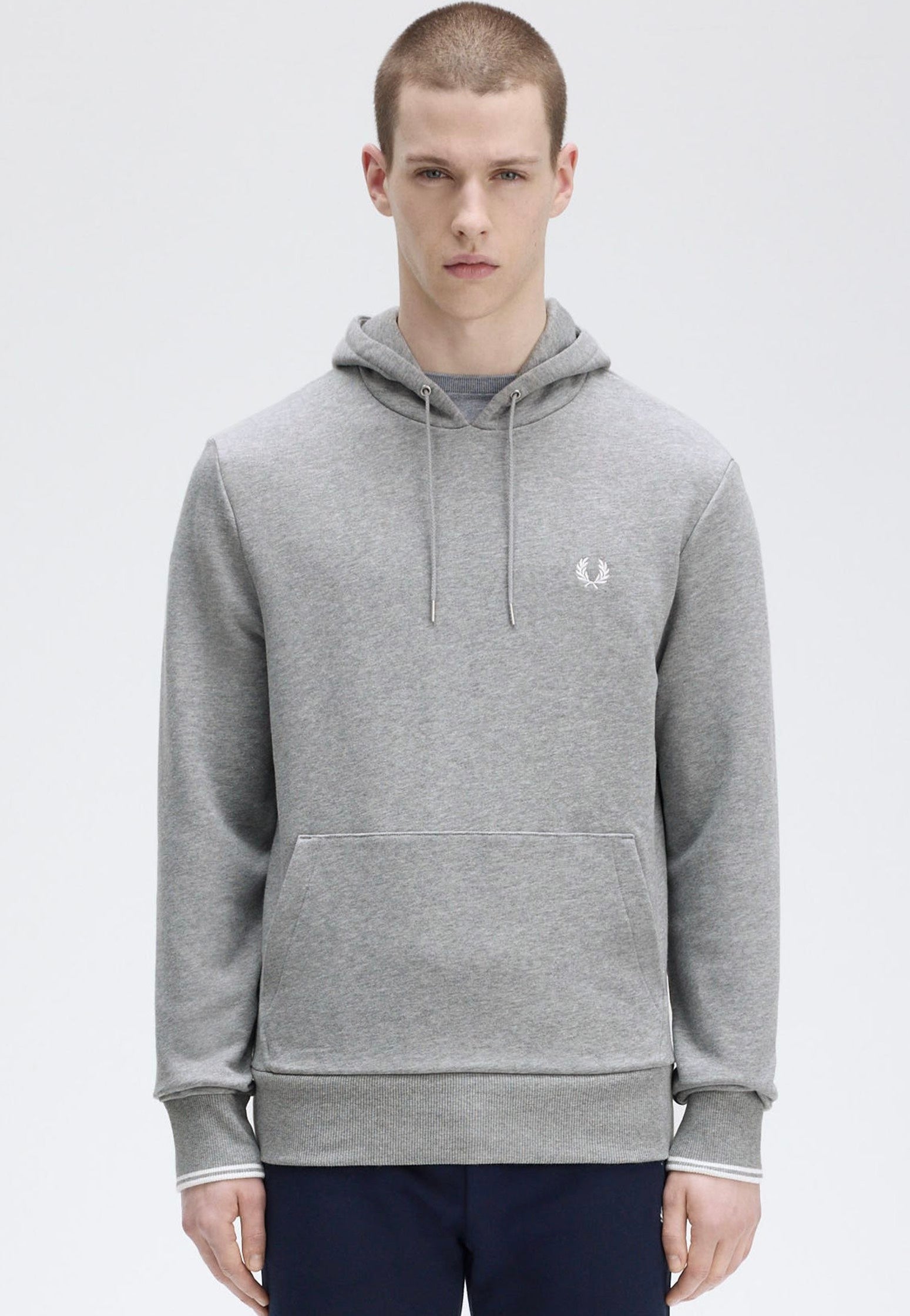 Fred Perry - Tipped Hooded Steel Marl - Hoodie | Men-Image