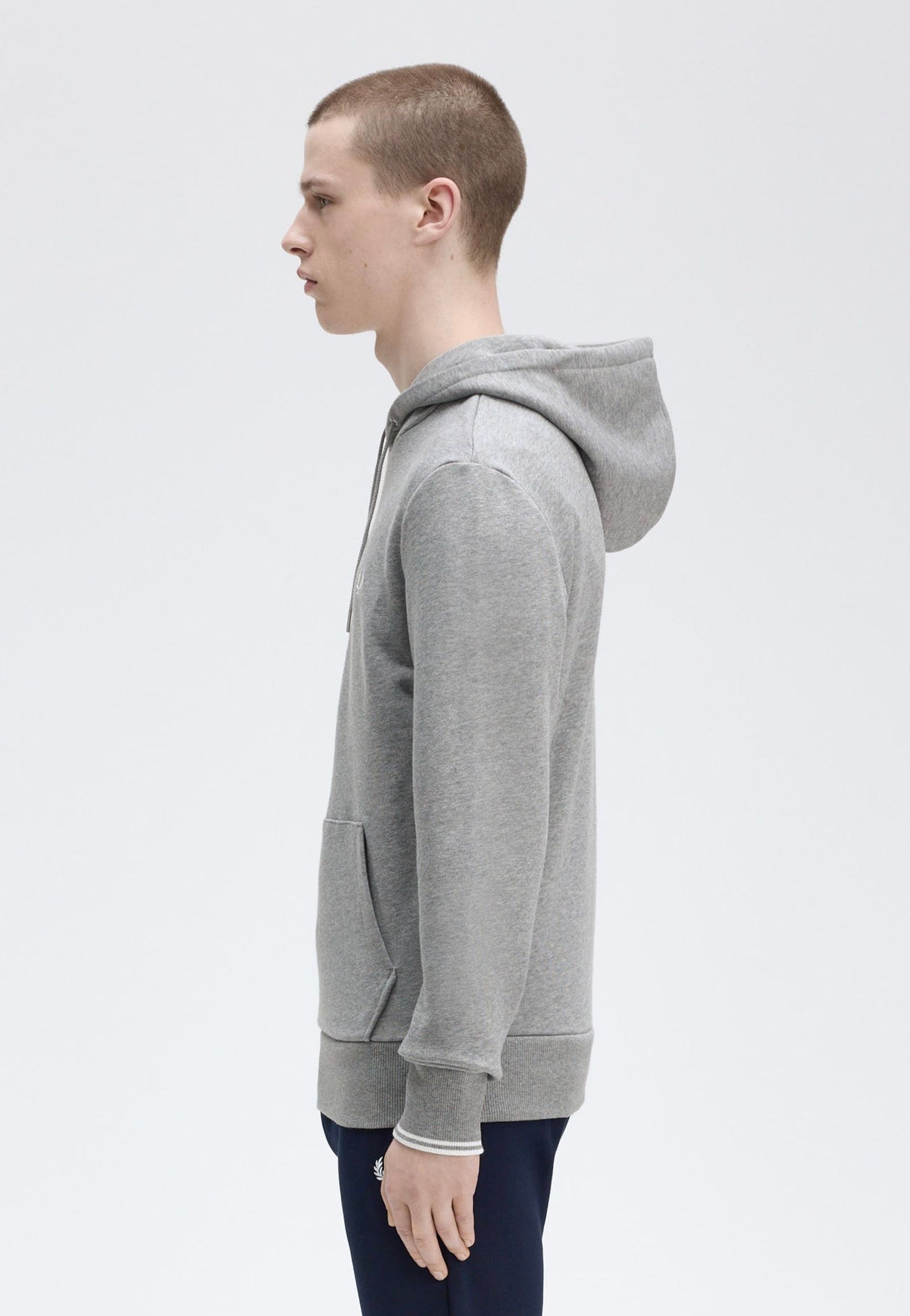Fred Perry - Tipped Hooded Steel Marl - Hoodie | Men-Image
