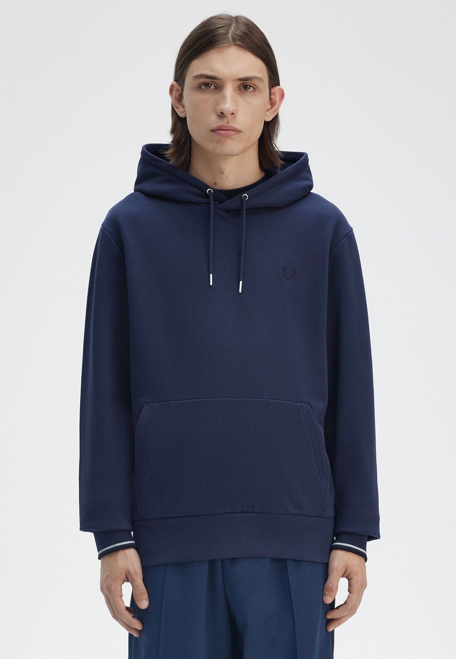 Fred Perry - Tipped Hooded Tennis Blue - Hoodie | Men-Image