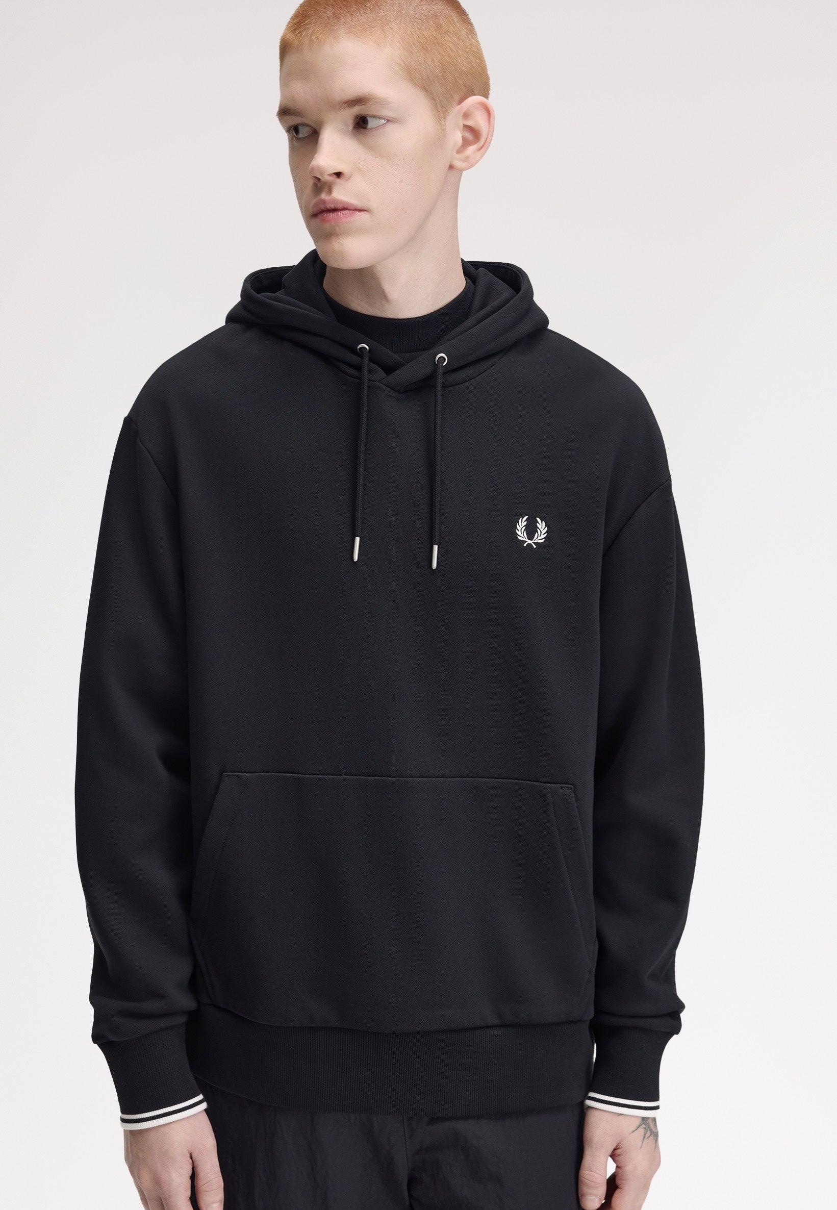Fred Perry - Tipped Hooded Black - Hoodie | Men-Image
