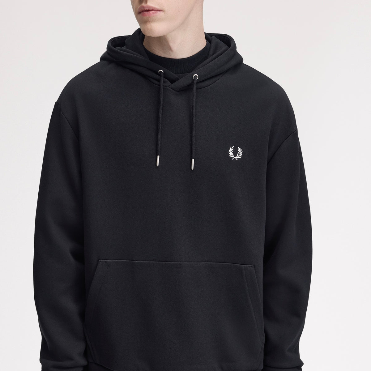 Fred Perry Tipped Hooded Black - Hoodie | Impericon