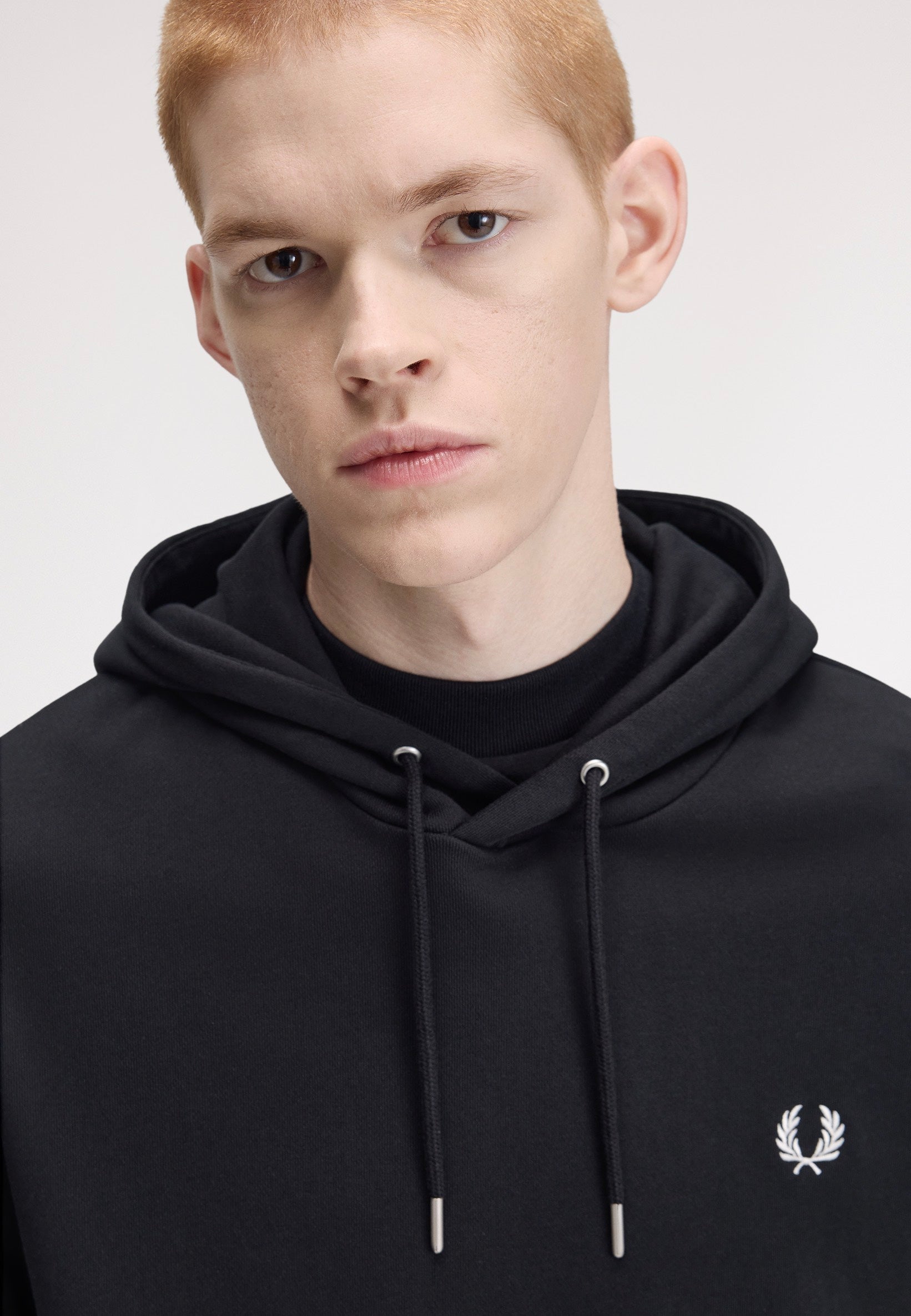 Fred Perry Tipped Hooded Black - Hoodie | Impericon