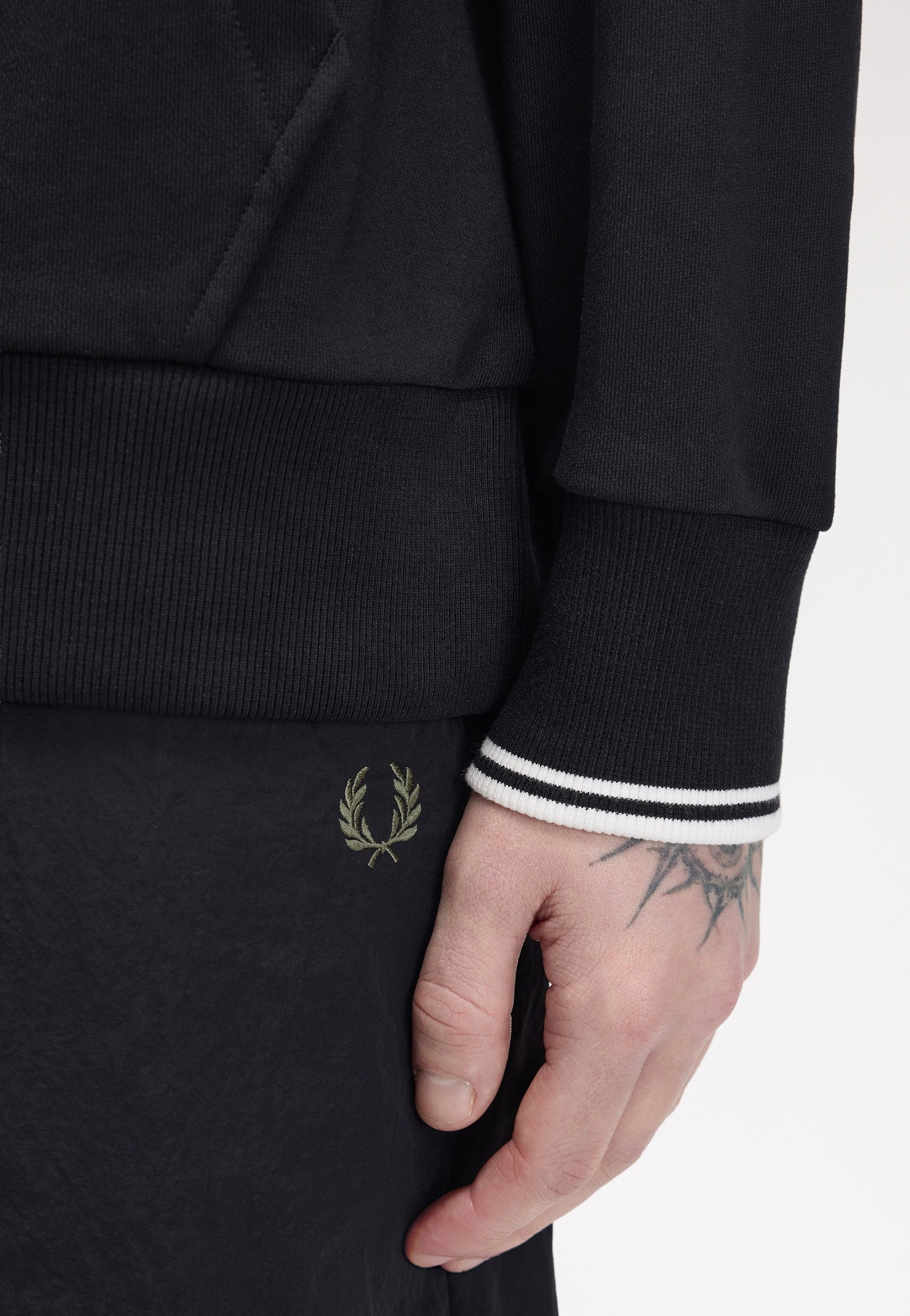 Fred Perry - Tipped Hooded Black - Hoodie | Men-Image