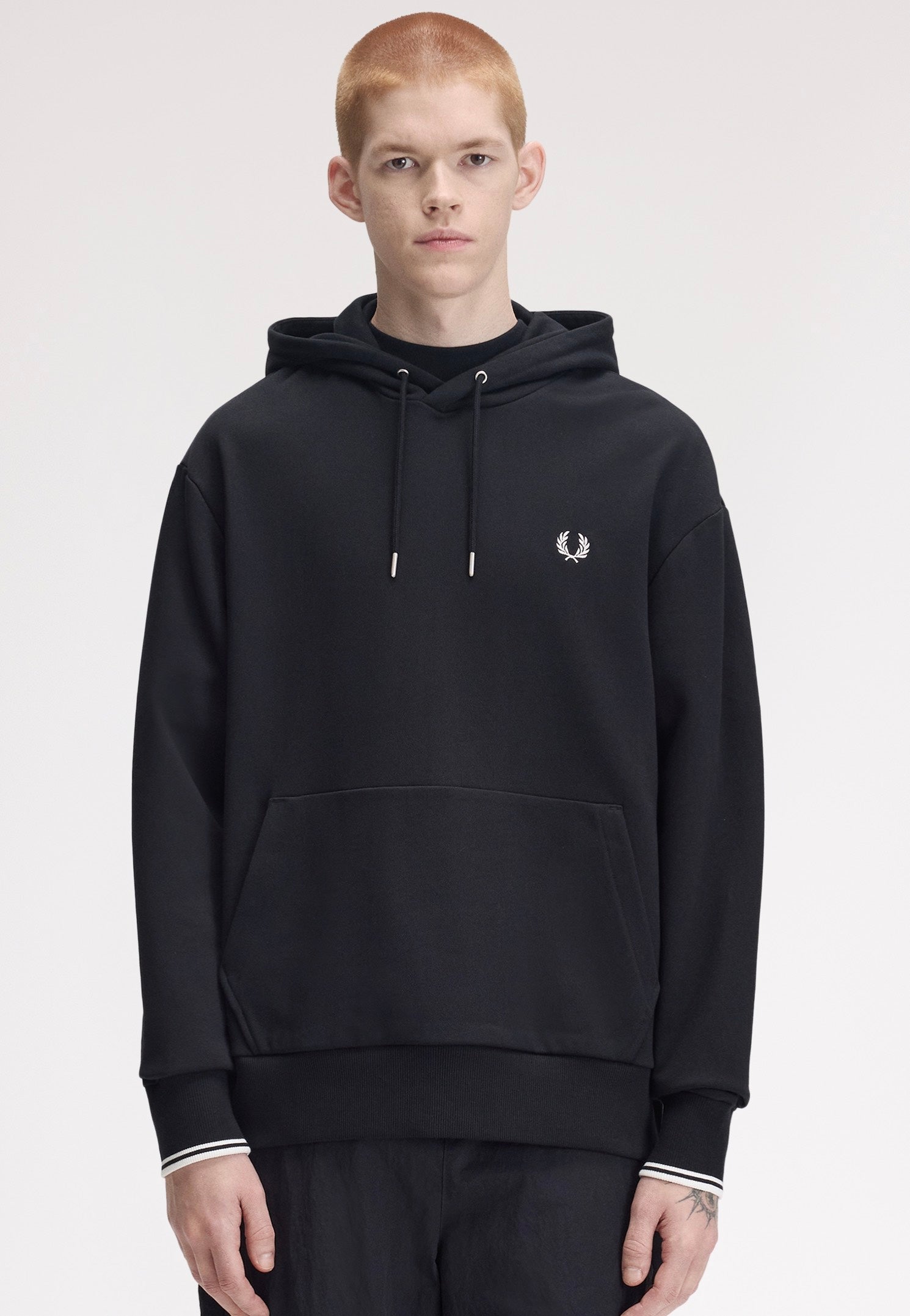 Fred Perry - Tipped Hooded Black - Hoodie | Men-Image