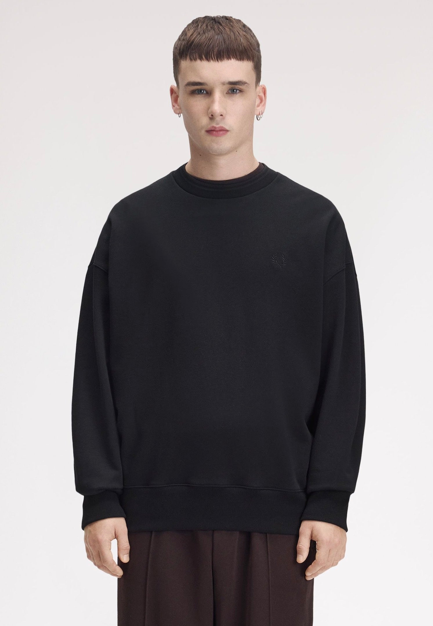Fred Perry - Oversized Tipped Black - Sweater | Men-Image
