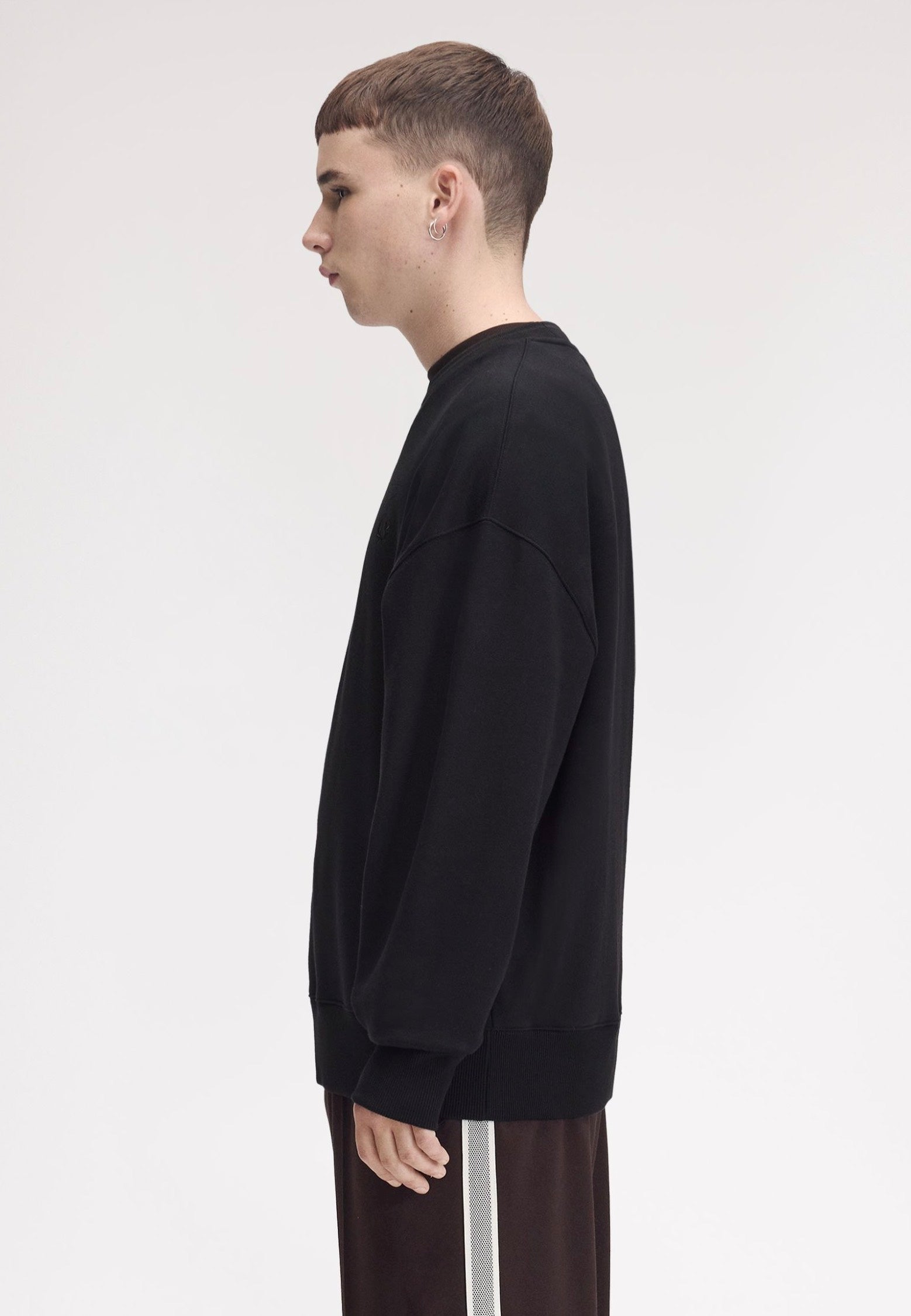 Fred Perry - Oversized Tipped Black - Sweater | Men-Image