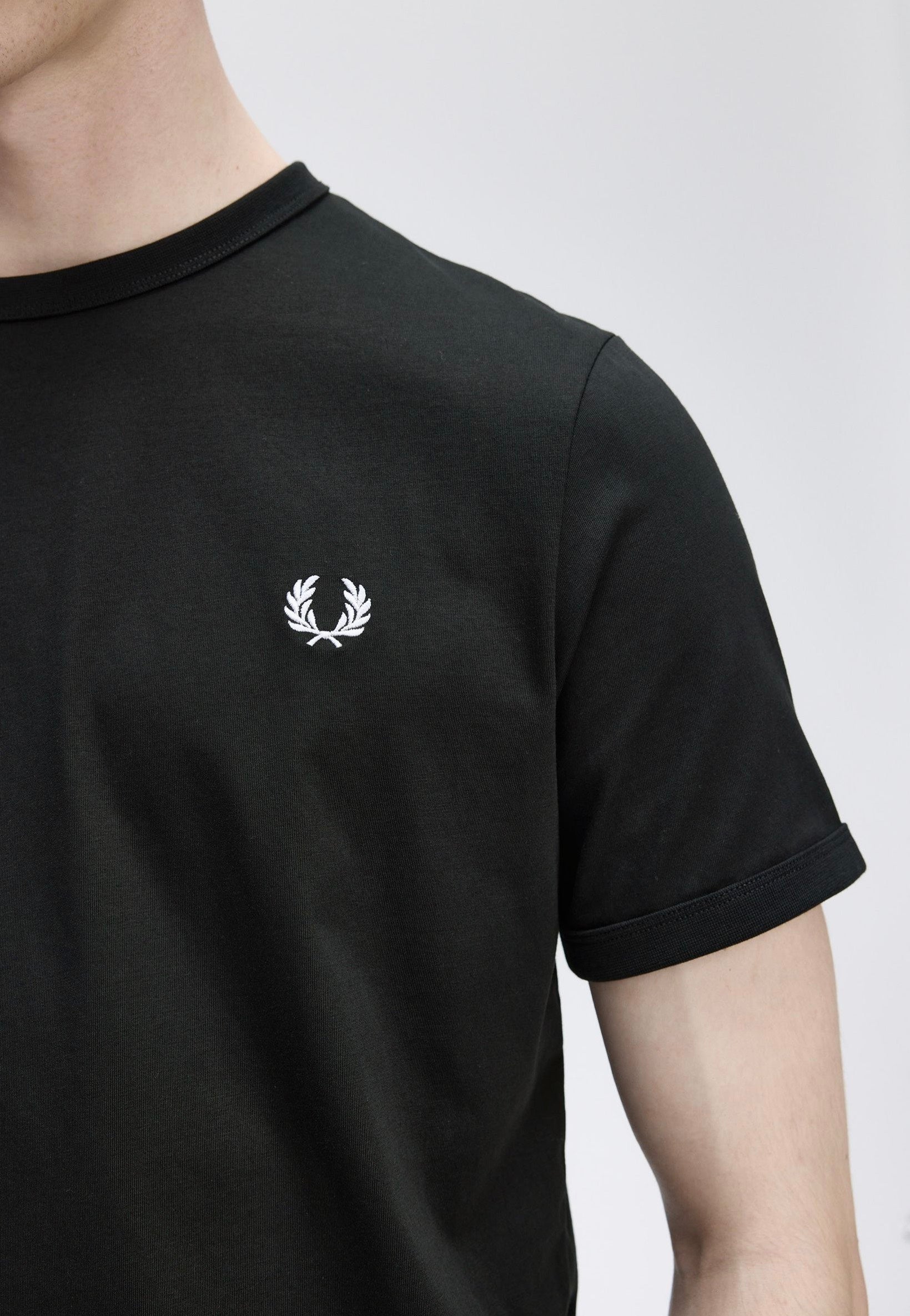 Fred Perry - Ringer Black - T-Shirt | Men-Image