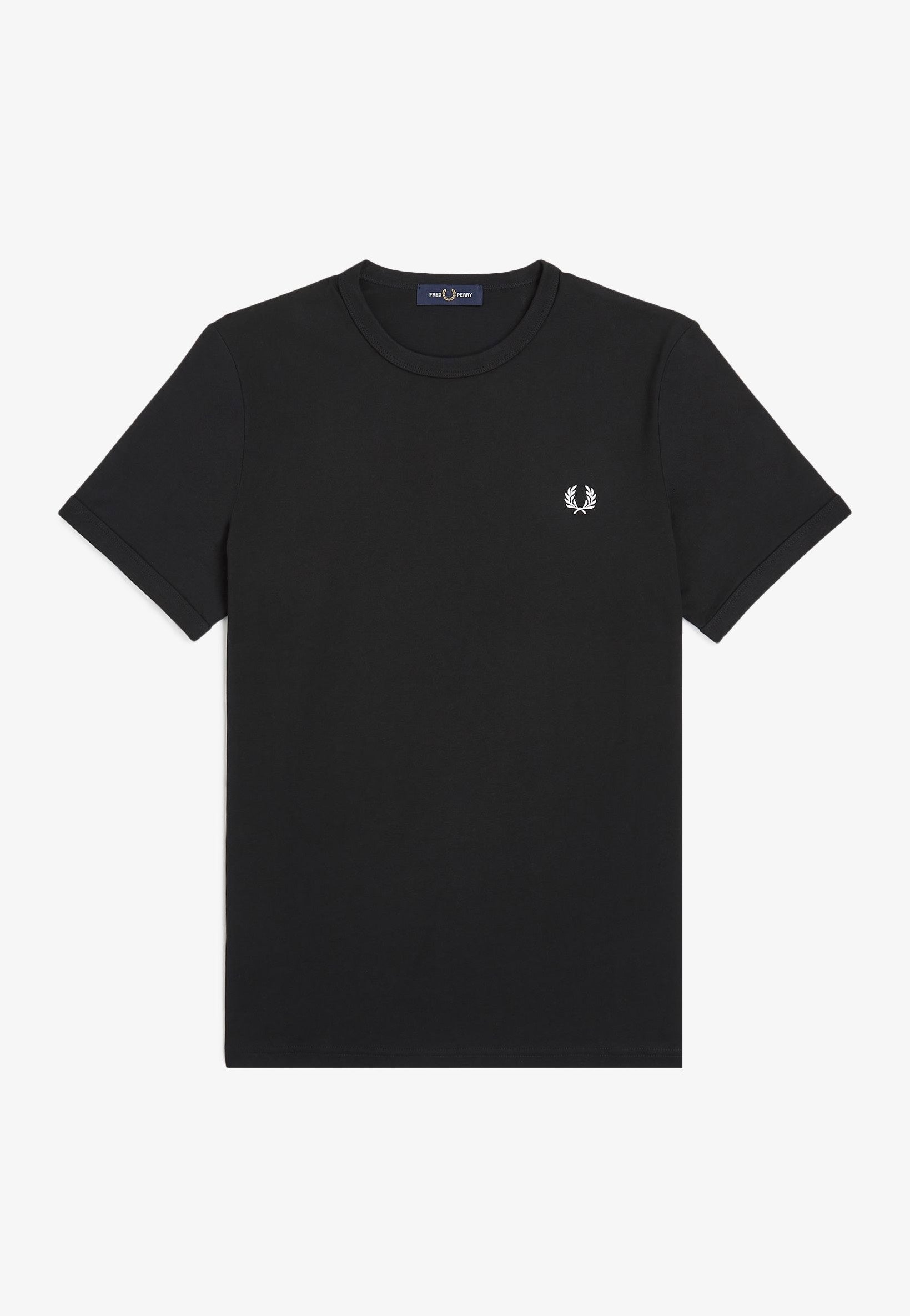 Fred Perry - Ringer Black - T-Shirt | Men-Image