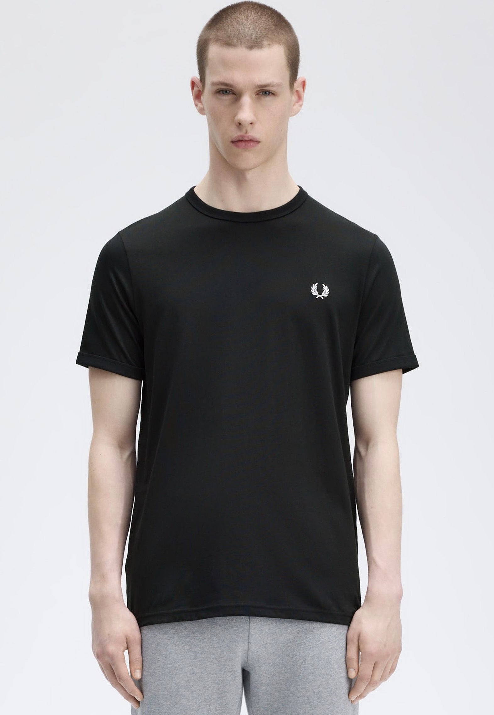 Fred Perry - Ringer Black - T-Shirt | Men-Image