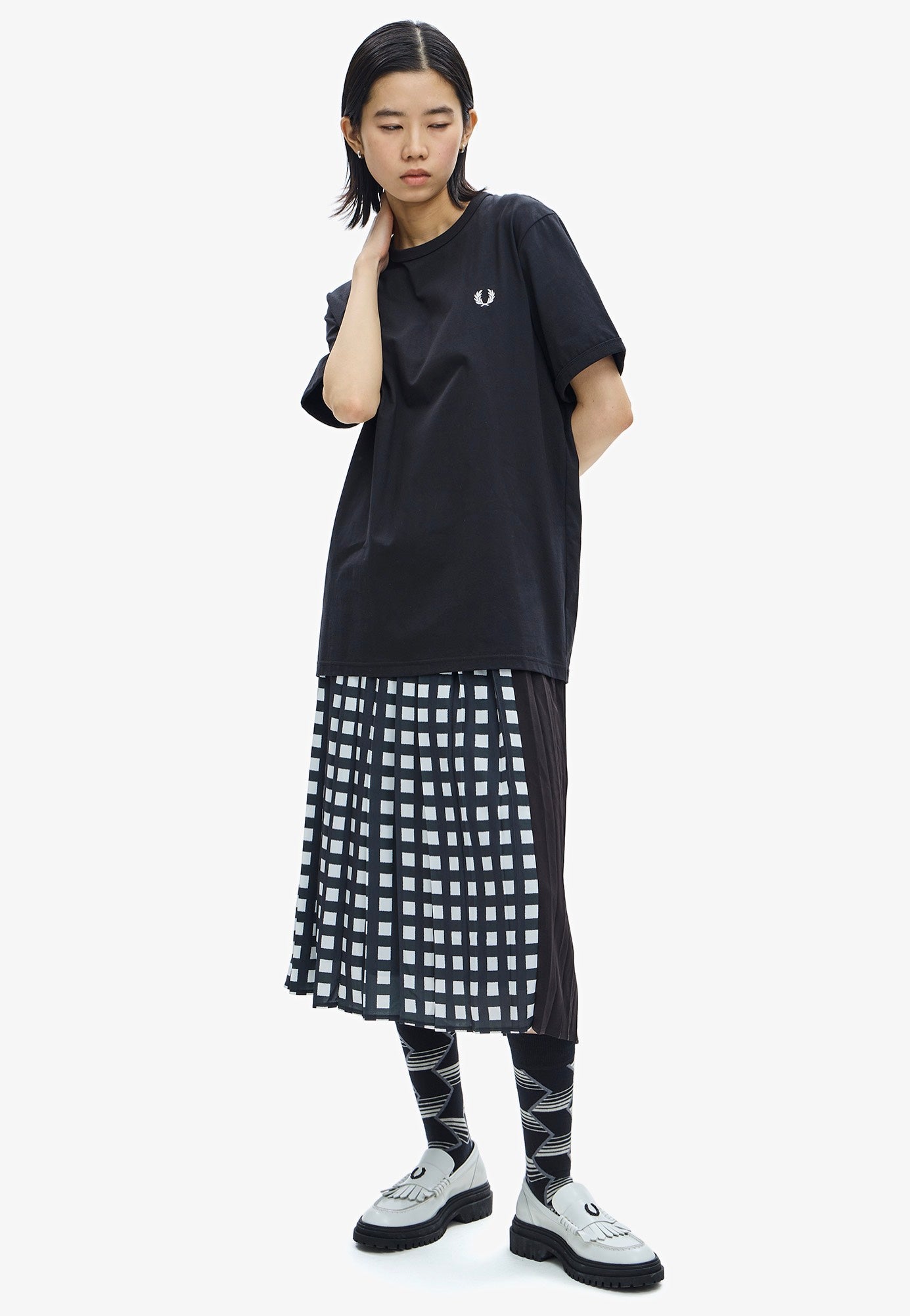 Fred Perry - Ringer Black - T-Shirt | Women-Image