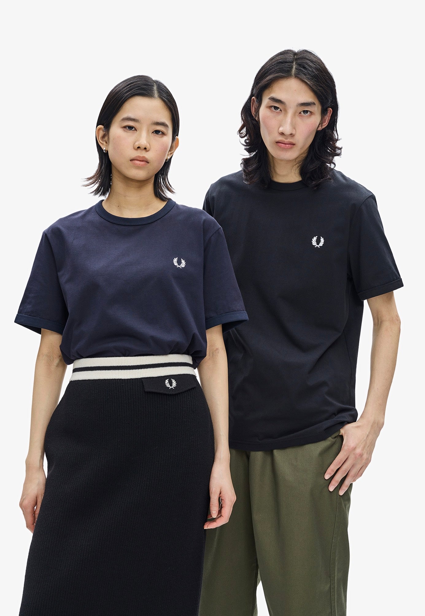 Fred Perry - Ringer Black - T-Shirt | Men-Image