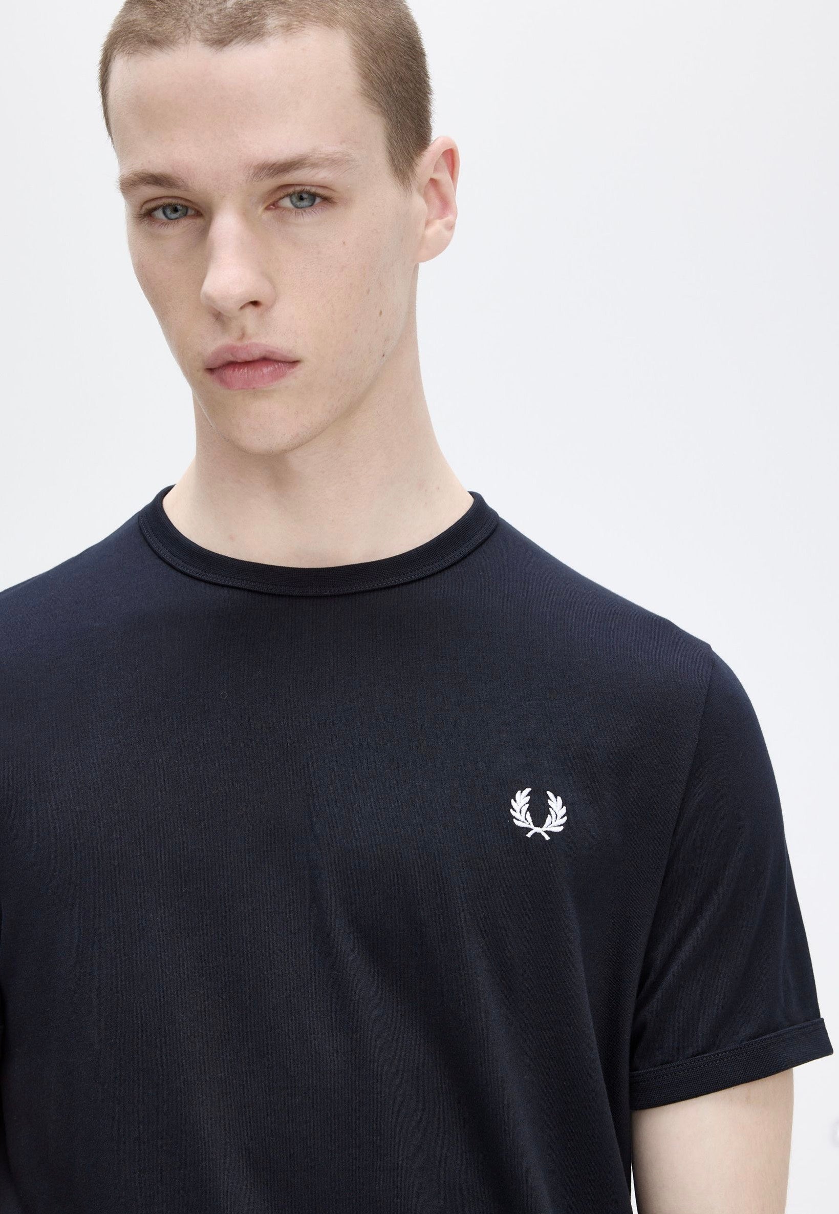 Fred Perry - Ringer Navy - T-Shirt | Men-Image