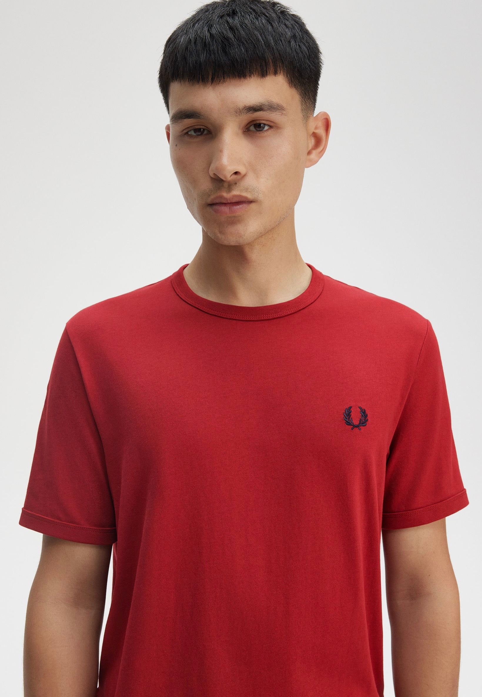 Fred Perry - Ringer Burnt Red - T-Shirt