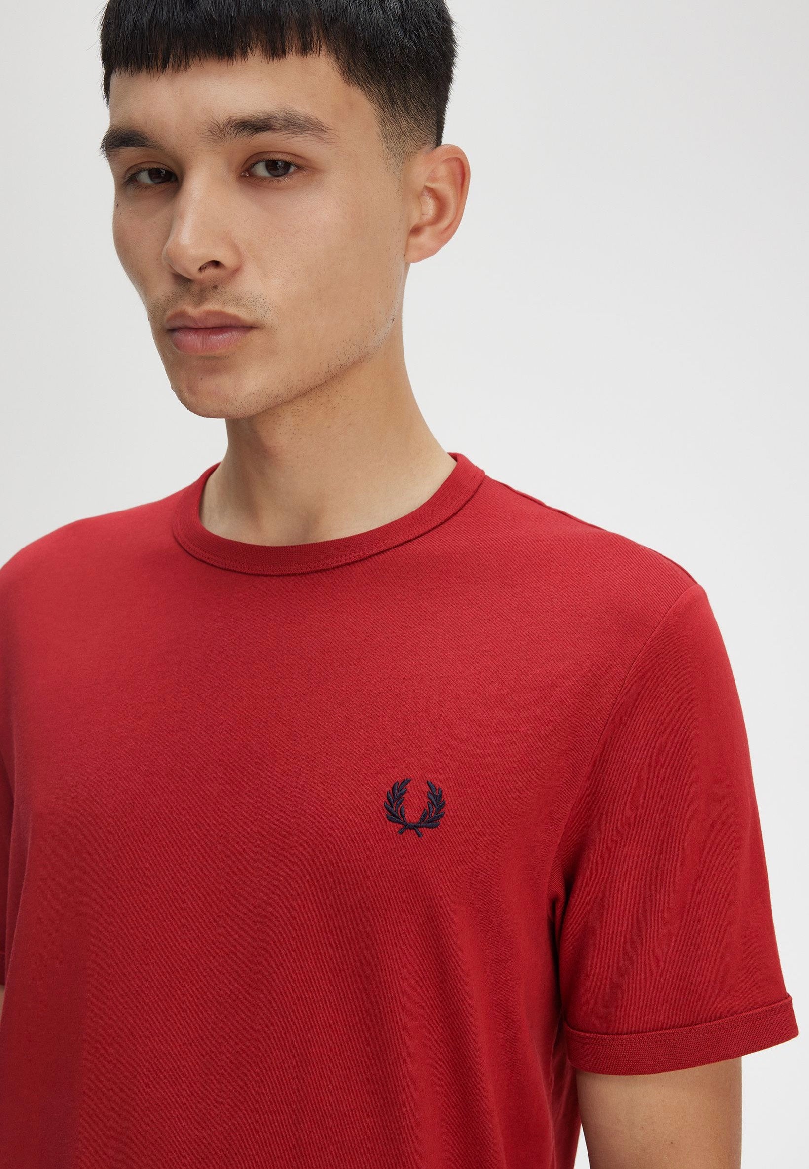 Fred Perry - Ringer Burnt Red - T-Shirt | Men-Image