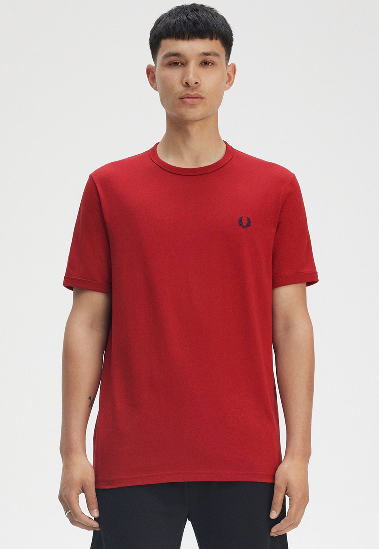 Fred Perry - Ringer Burnt Red - T-Shirt | Men-Image