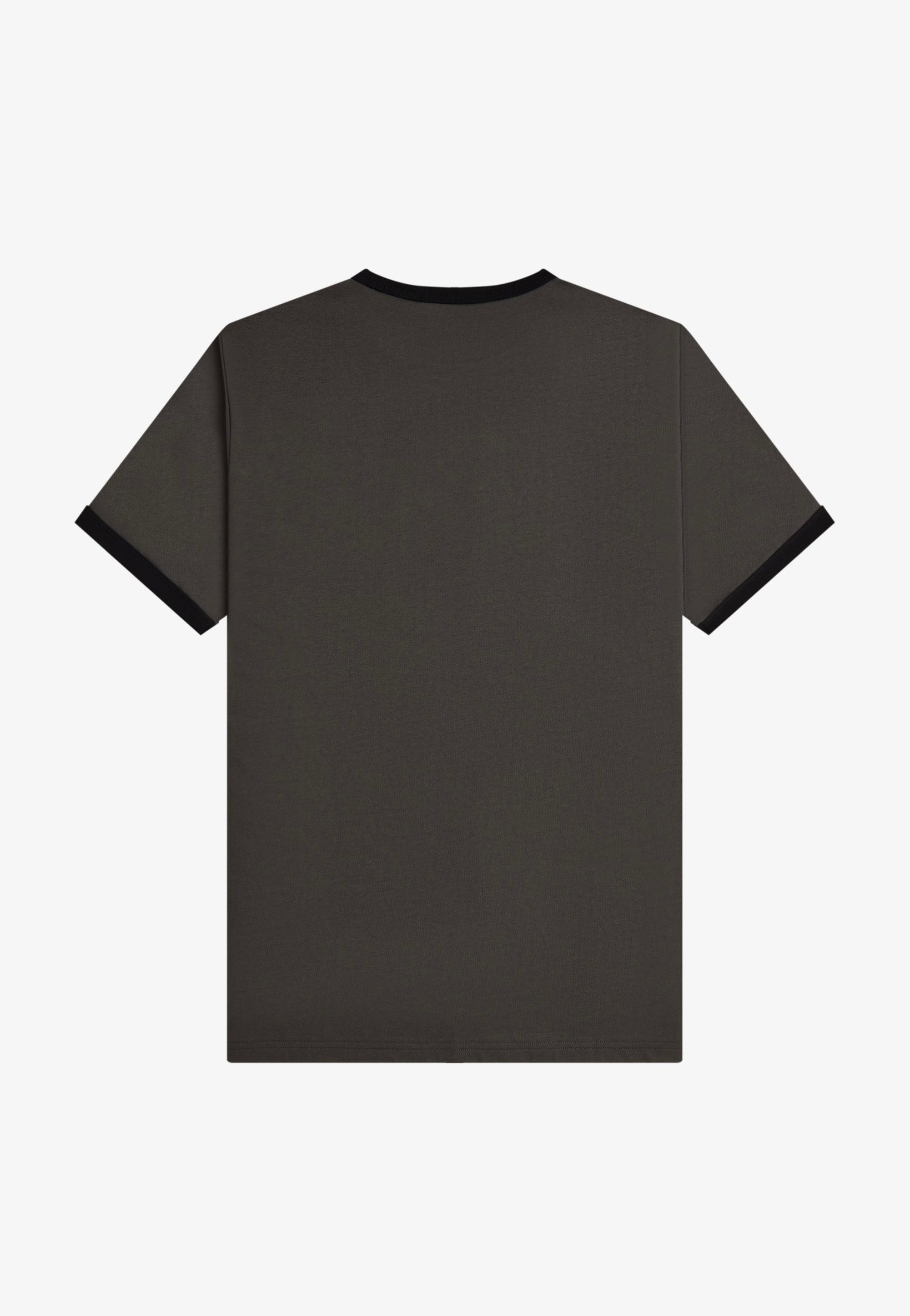 Fred Perry - Ringer Field Green/Black - T-Shirt | Men-Image