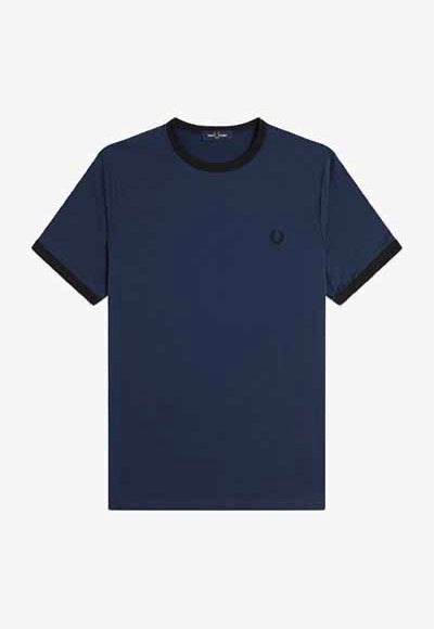 Fred Perry - Ringer Dkcarbon/Black - T-Shirt | Men-Image