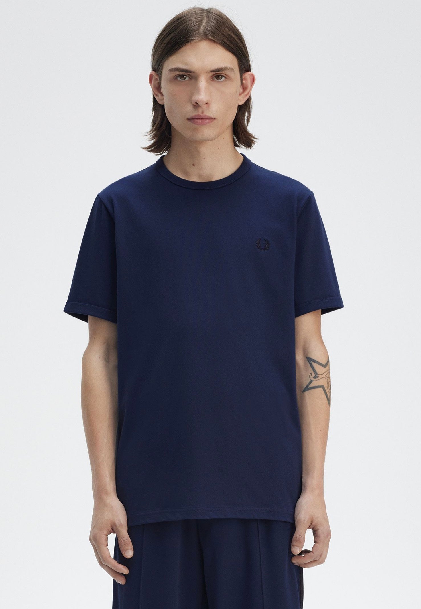 Fred Perry - Ringer Tennis Blue - T-Shirt | Men-Image