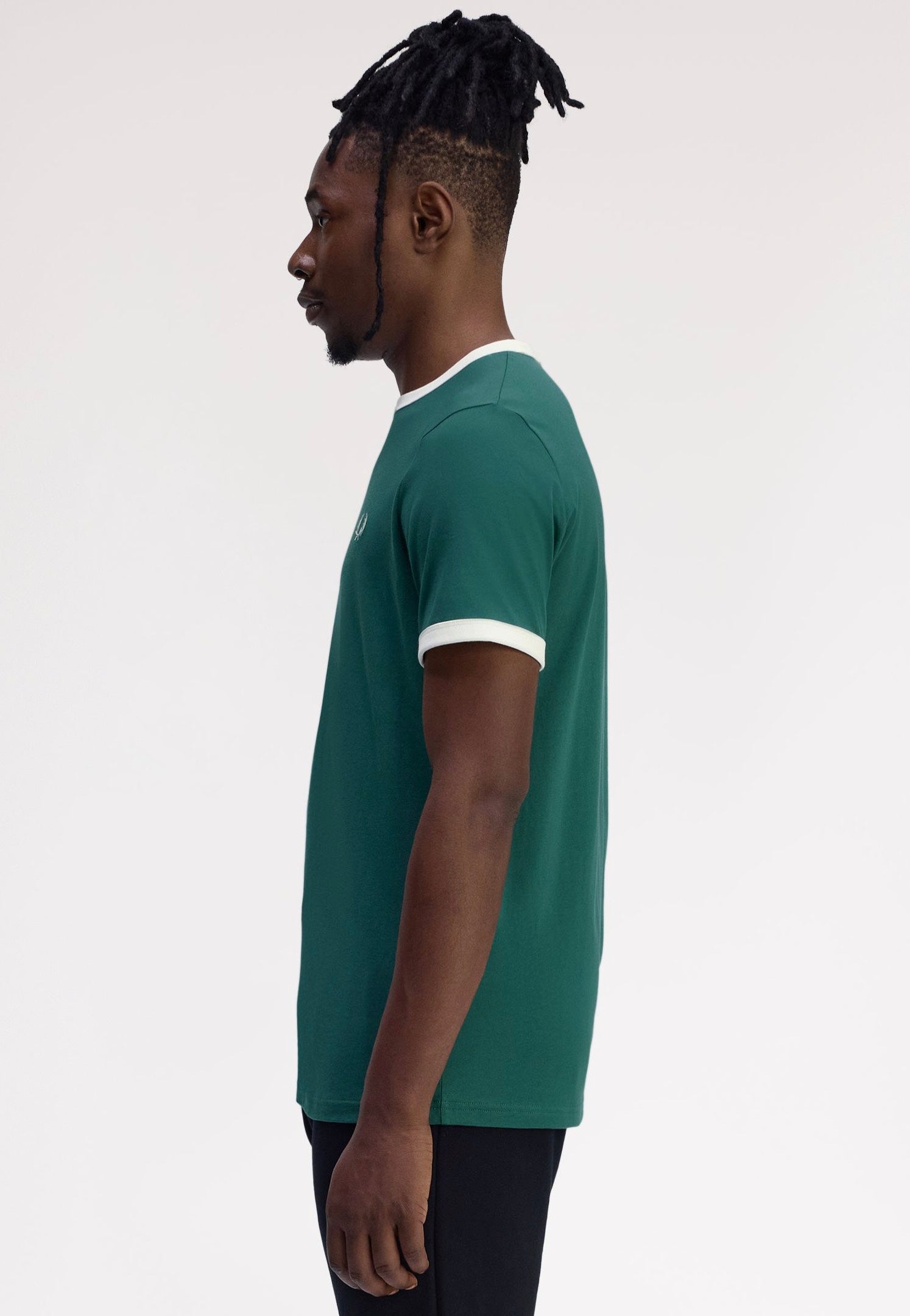 Fred Perry - Ringer Sport Green/Snow White - T-Shirt | Men-Image