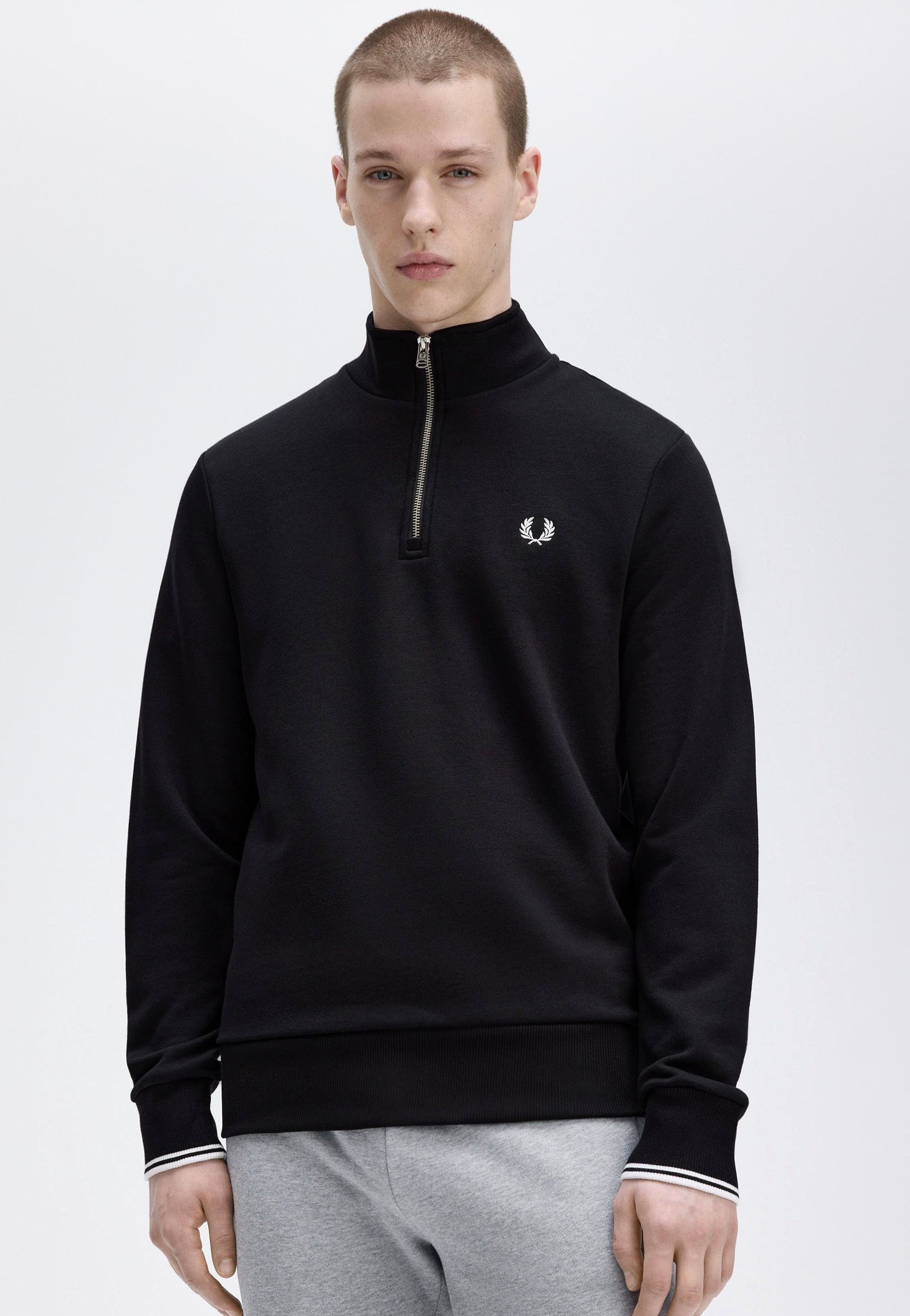 Fred Perry - Half Zip Black - Pullover | Men-Image