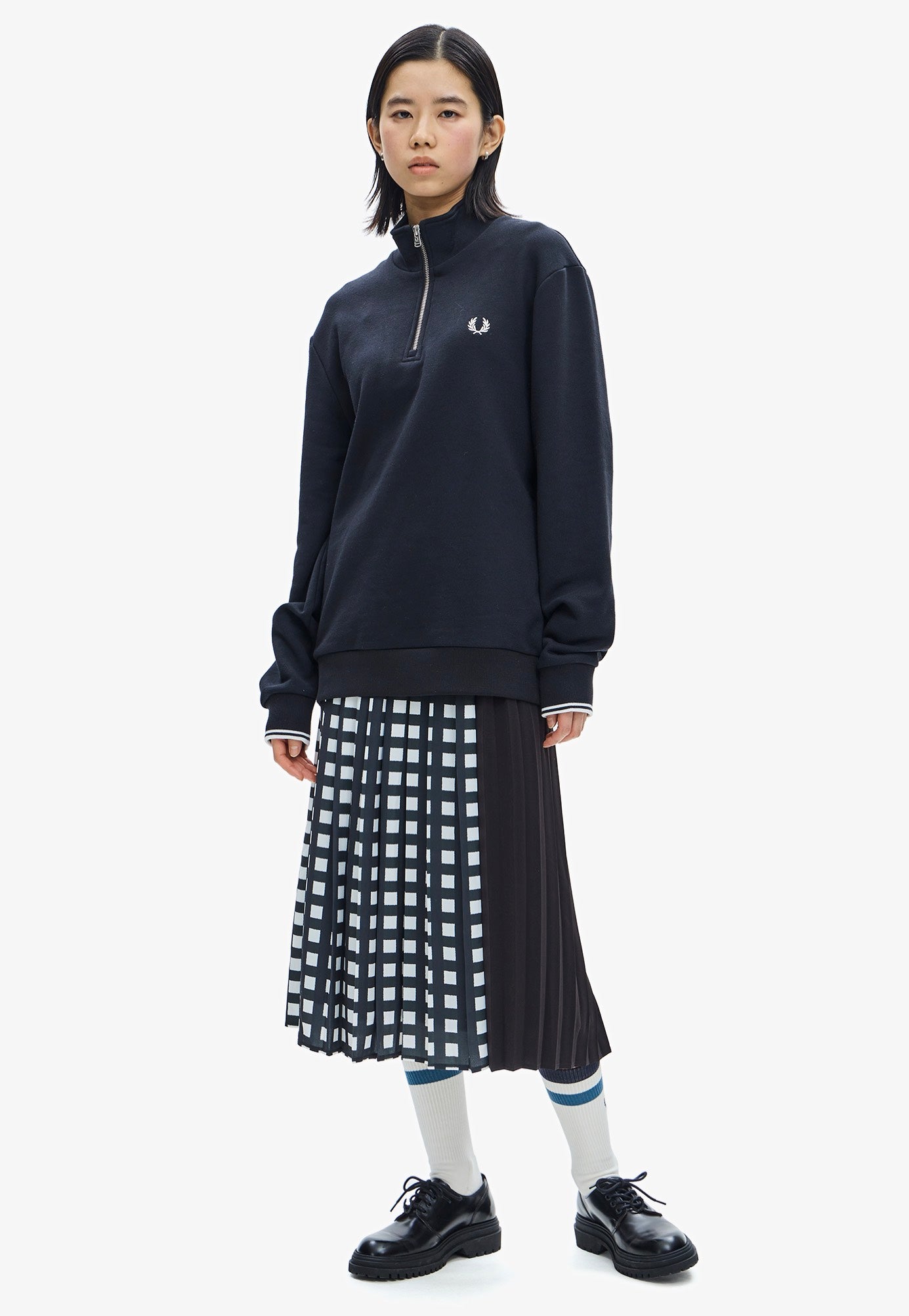 Fred Perry - Half Zip Black - Pullover | Women-Image